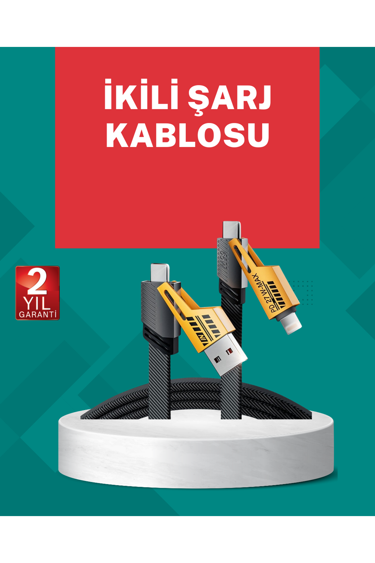 Akıllı Telefon Tablet Laptop Uyumlu 65W Güçlü Veri Kablosu