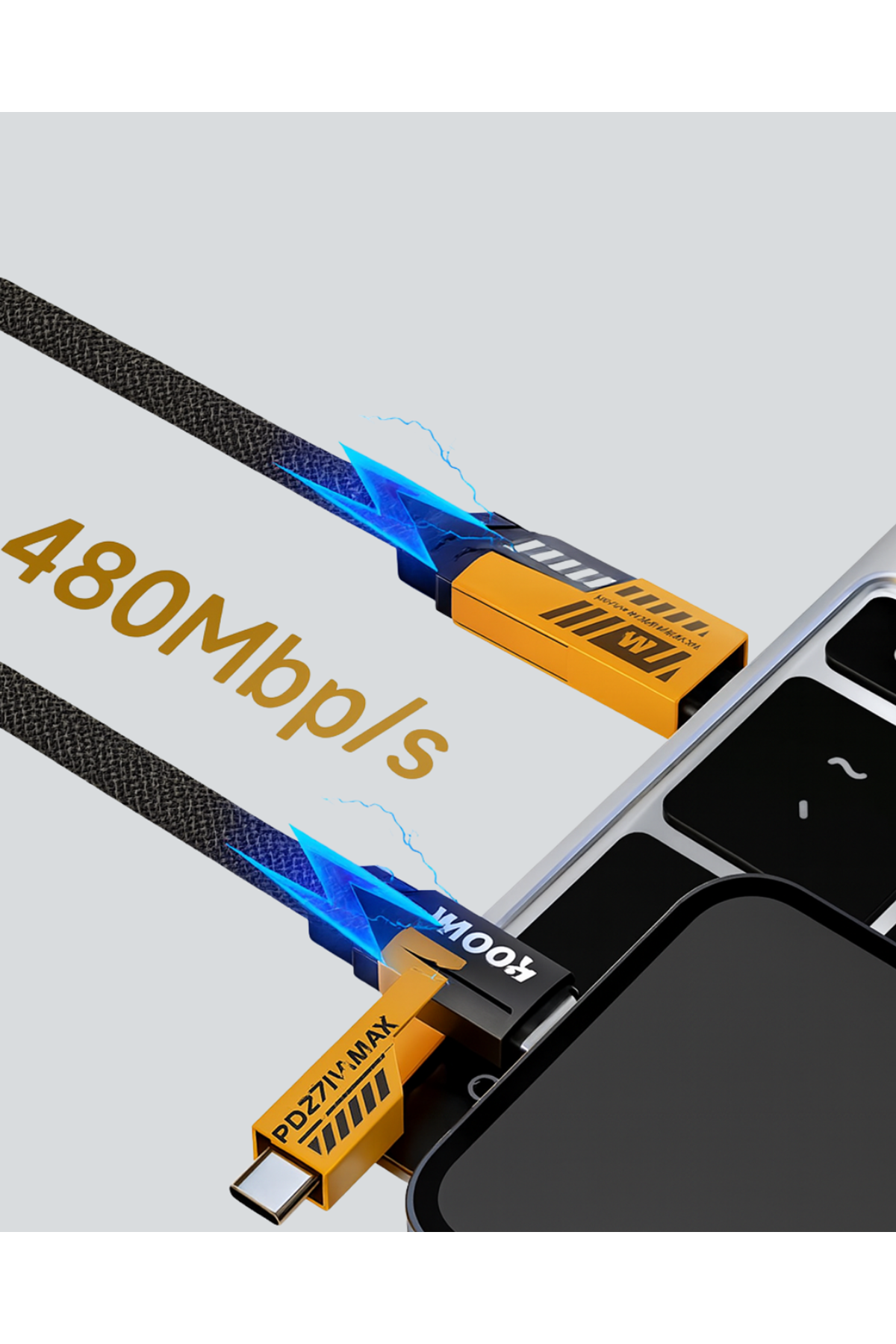 Akıllı Telefon Tablet Laptop Uyumlu 65W Güçlü Veri Kablosu