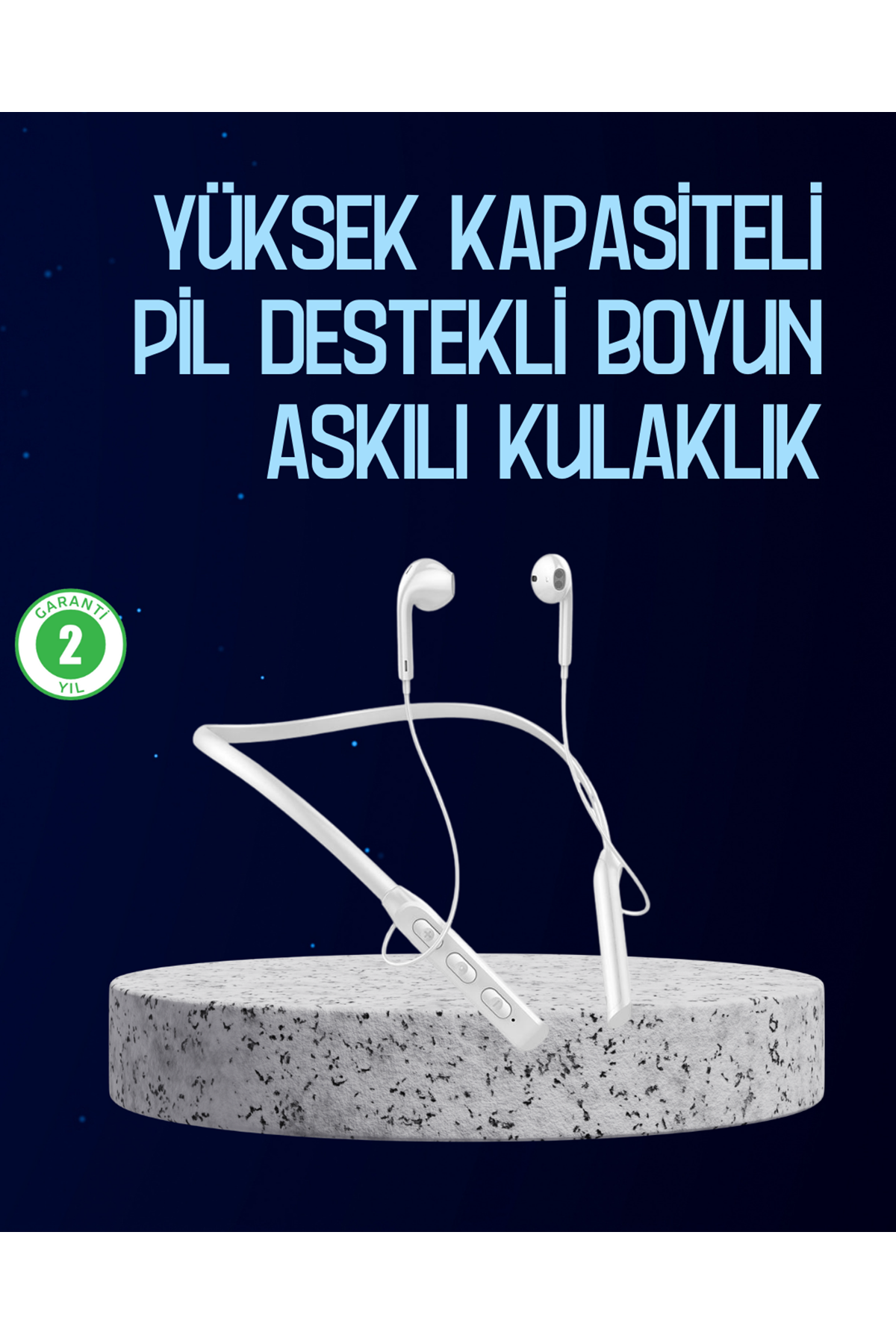 USB Şarjlı Uzun Ömürlü Boyun Askılı Bluetooth Kulaklık