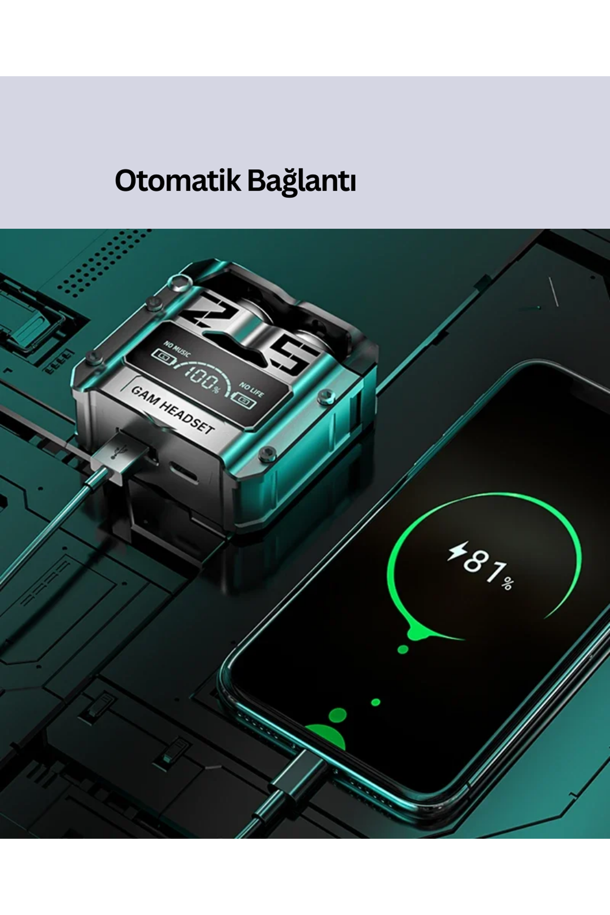 Su Geçirmez Bluetooth Kulak İçi Kablosuz Kulaklık 400mAh Pil