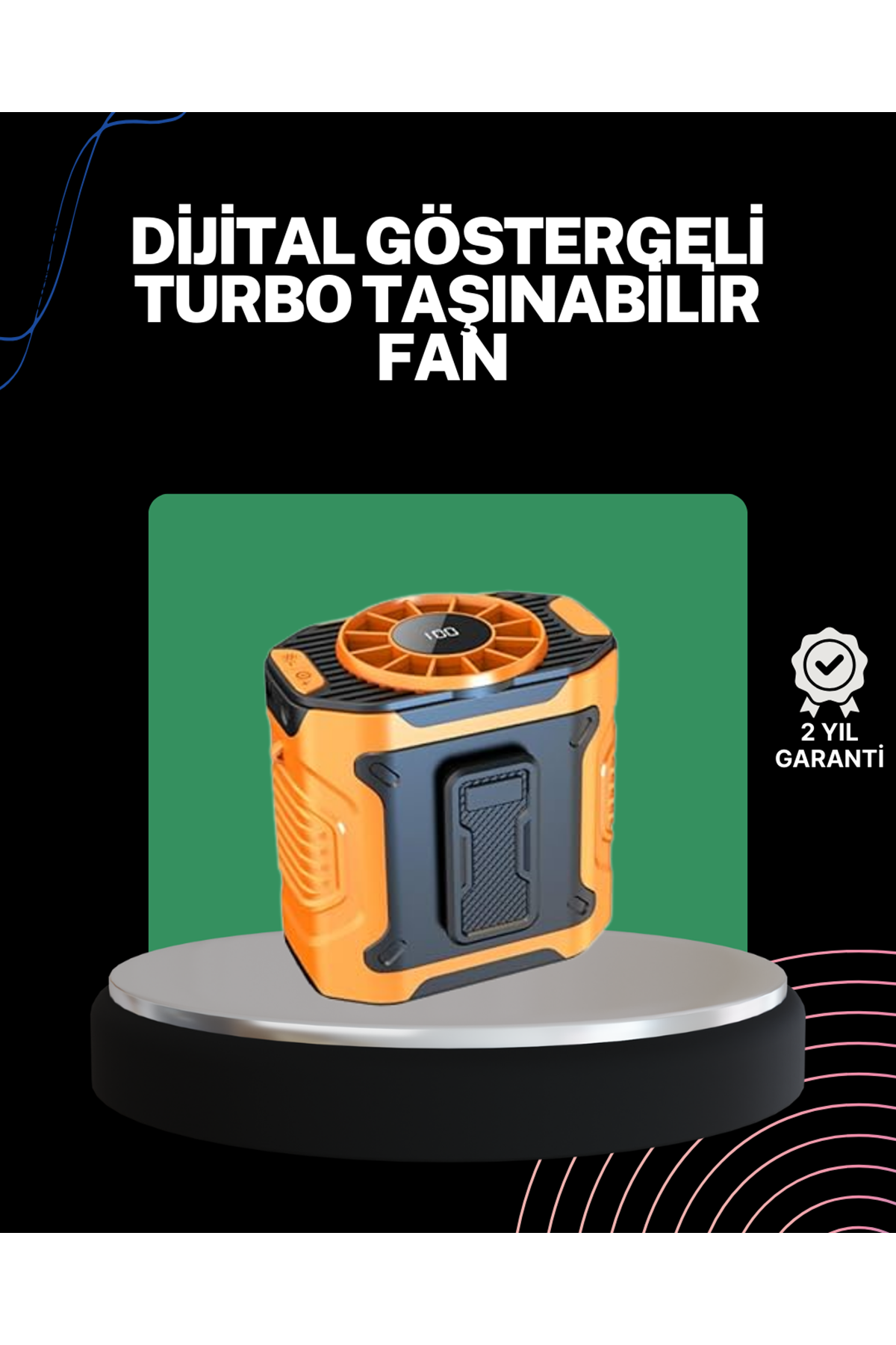 USB Şarjlı Kompakt El ve Boyun Fanı Çok Fonksiyonlu