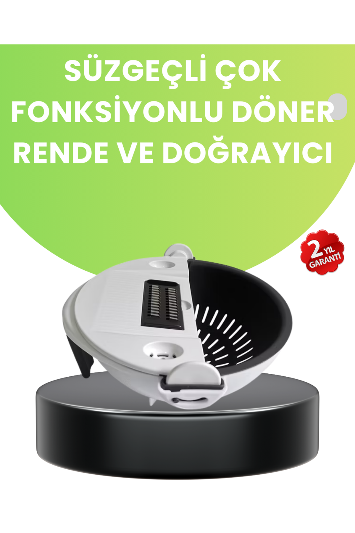 Ergonomik Sebze Rendeleyici ve Süzgeç Hazneli Dilimleyici