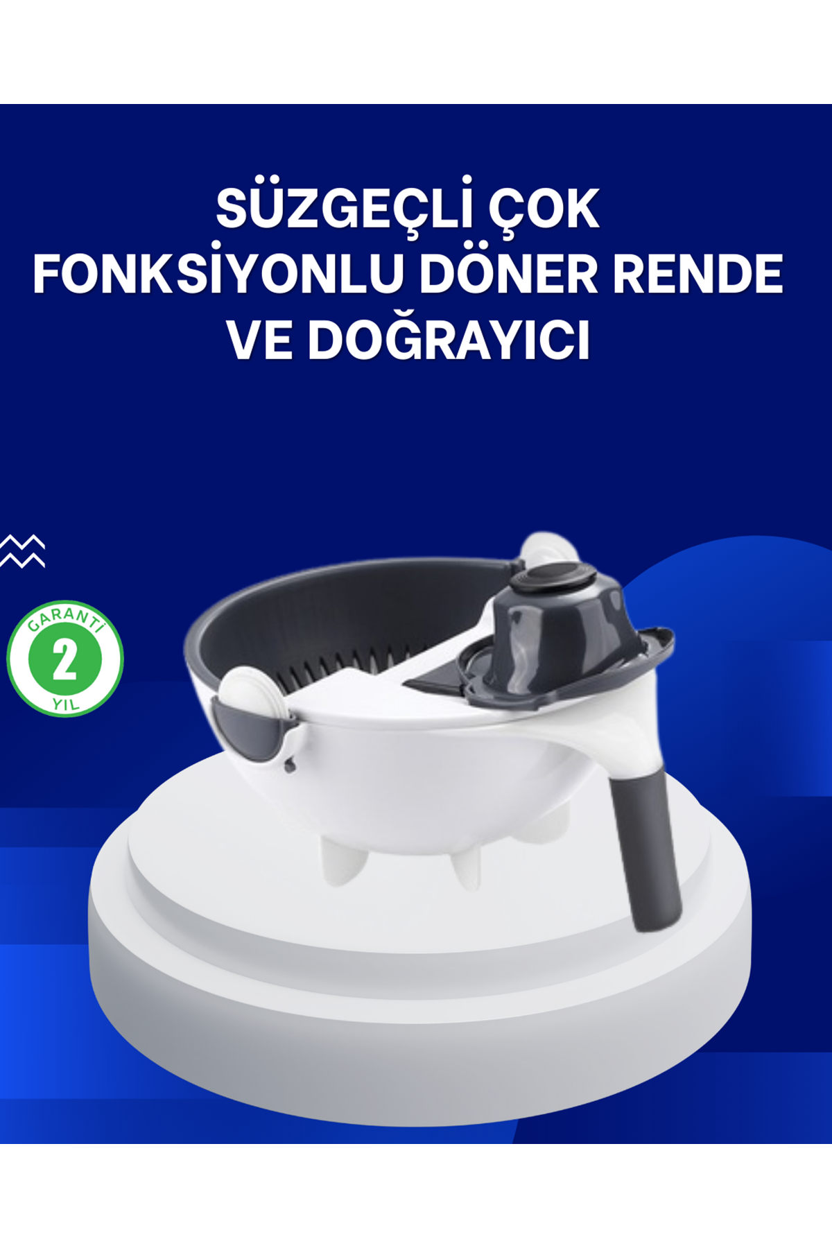 Mutfak İçin Pratik 5 Bıçaklı Rende ve Süzgeç Seti