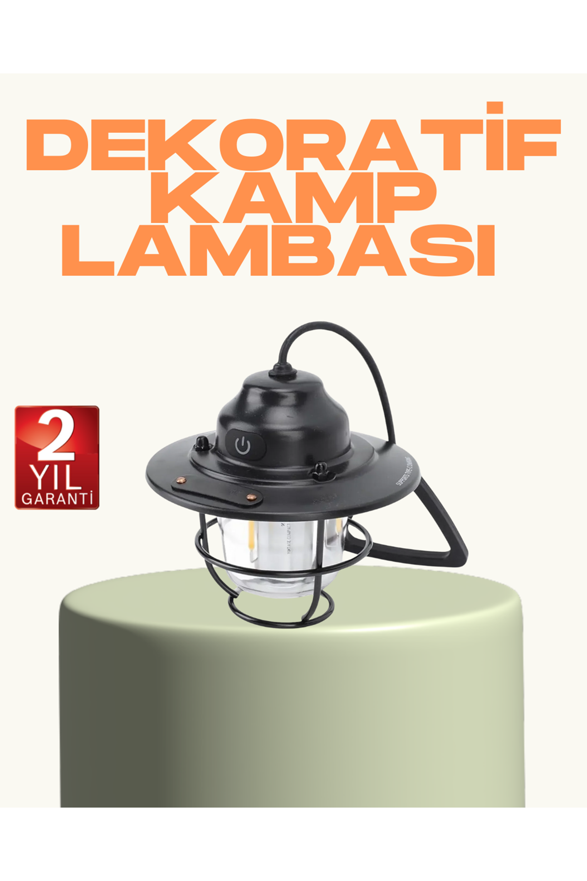 Hafif ve Taşınabilir Retro Tasarım Kamp Lambası