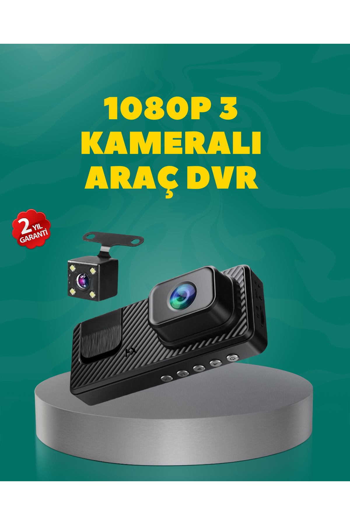 Full HD 1080P Araç Kamerası | Gece Görüşlü, Döngü Kayıt ve Geri Görüş