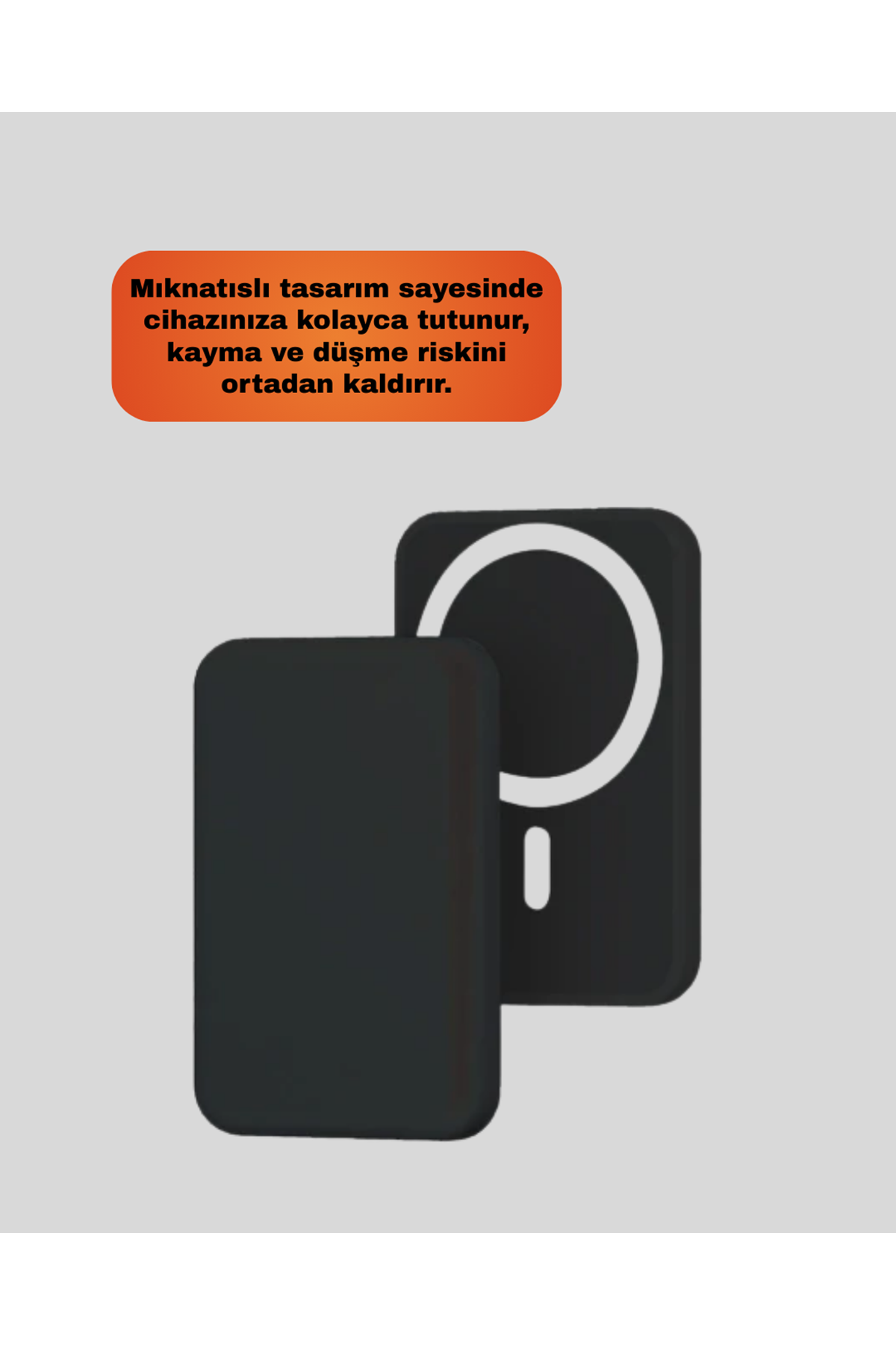 Şık Tasarımlı MagSafe Araç Telefon Tutucu Type-C Girişli