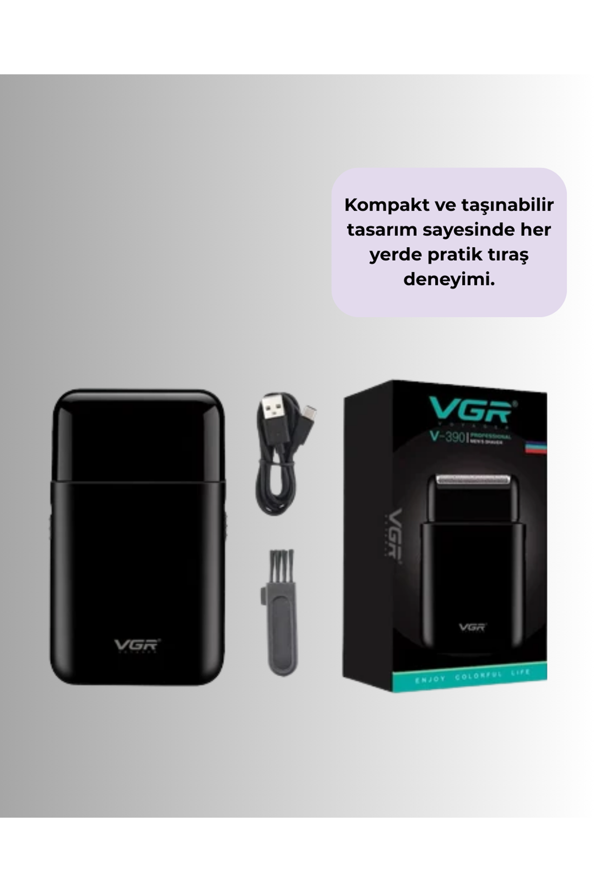 Çift Başlıklı Elektrikli Tıraş Makinesi | Suya Dayanıklı, Hafif ve Ergonomik