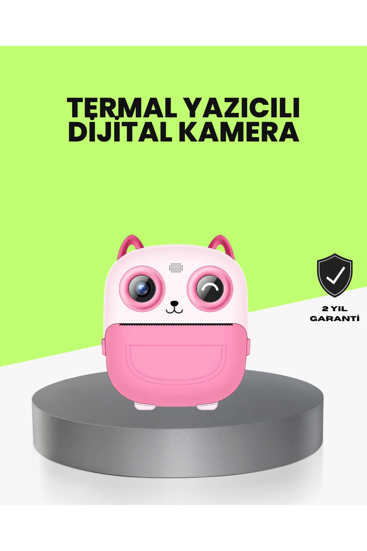Termal Baskı Özellikli Çocuk Kamerası 1080P Video Destekli
