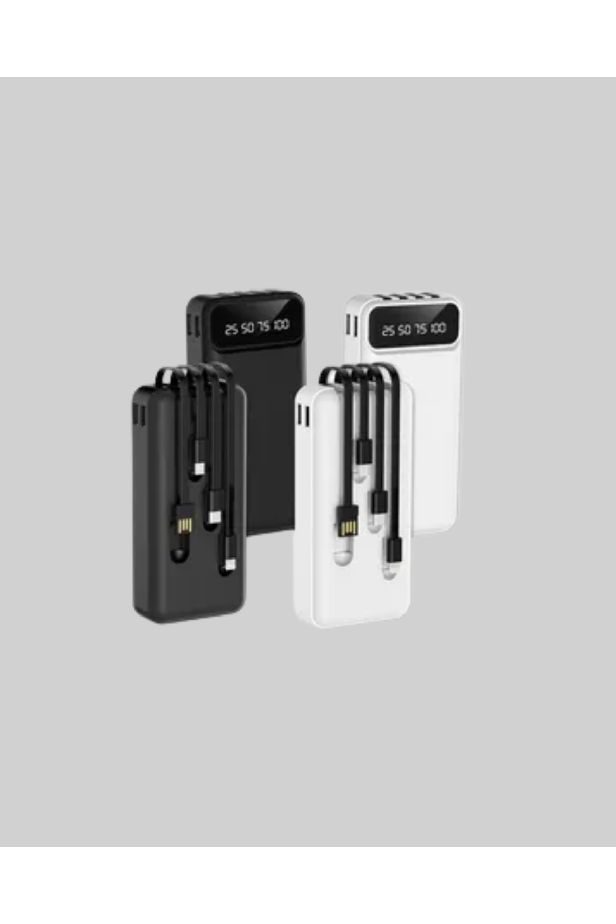 Hızlı Şarj Destekli 20.000mAh Powerbank USB Type-C Lightning LCD
