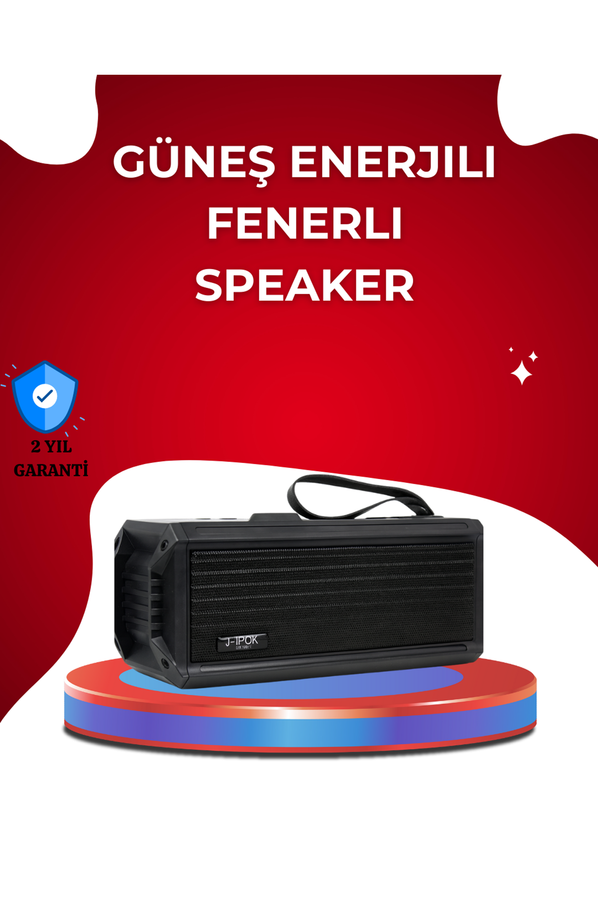 J-IPOX P520 Solar Enerjili Bluetooth Hoparlör FM Radyolu 8W Ses