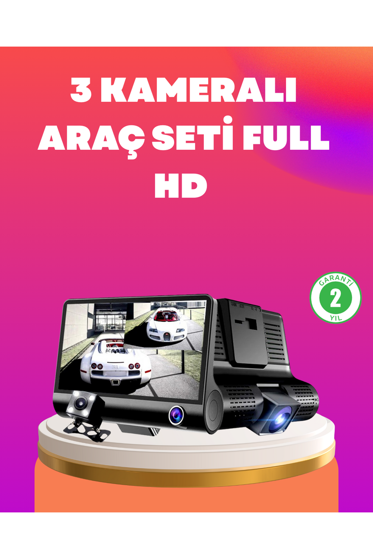Çift ve Üçlü Lens Seçeneği ile Tüm Açılardan Kayıt Yapan Araç Kamerası