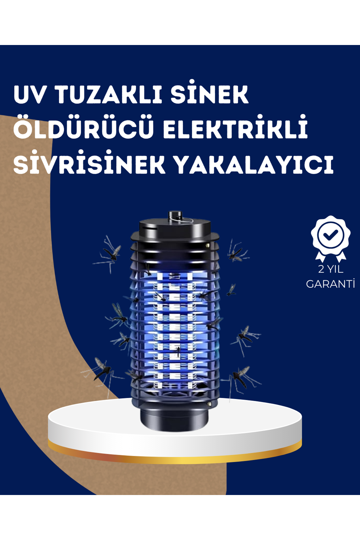 Elektrikli UV Işıklı Sivrisinek ve Böcek Öldürücü – Sessiz ve Güvenli Tuzak