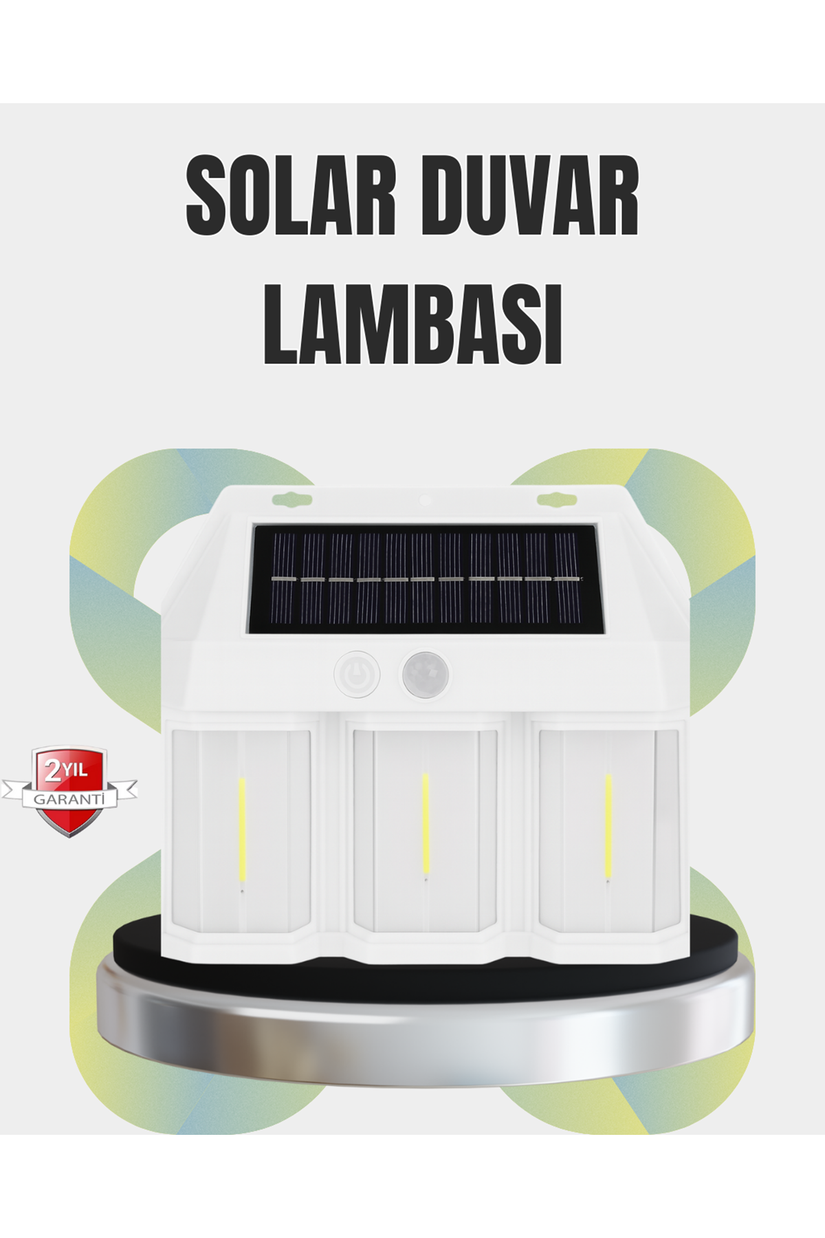 PIR Sensörlü Solar Lamba – Otomatik Şarj ve Gece Aydınlatma