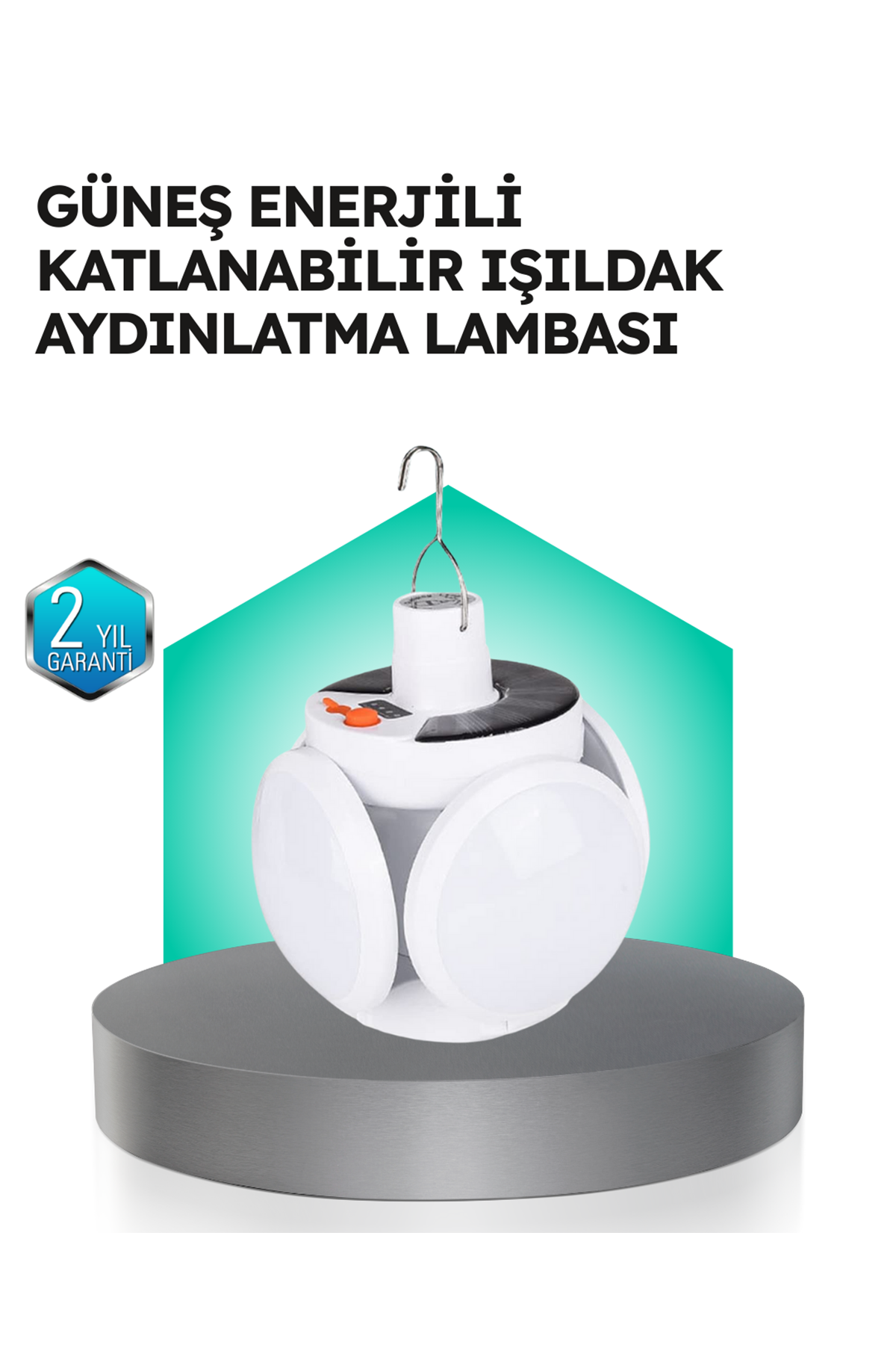 Pratik Katlanabilir Solar LED Aydınlatma Lambası