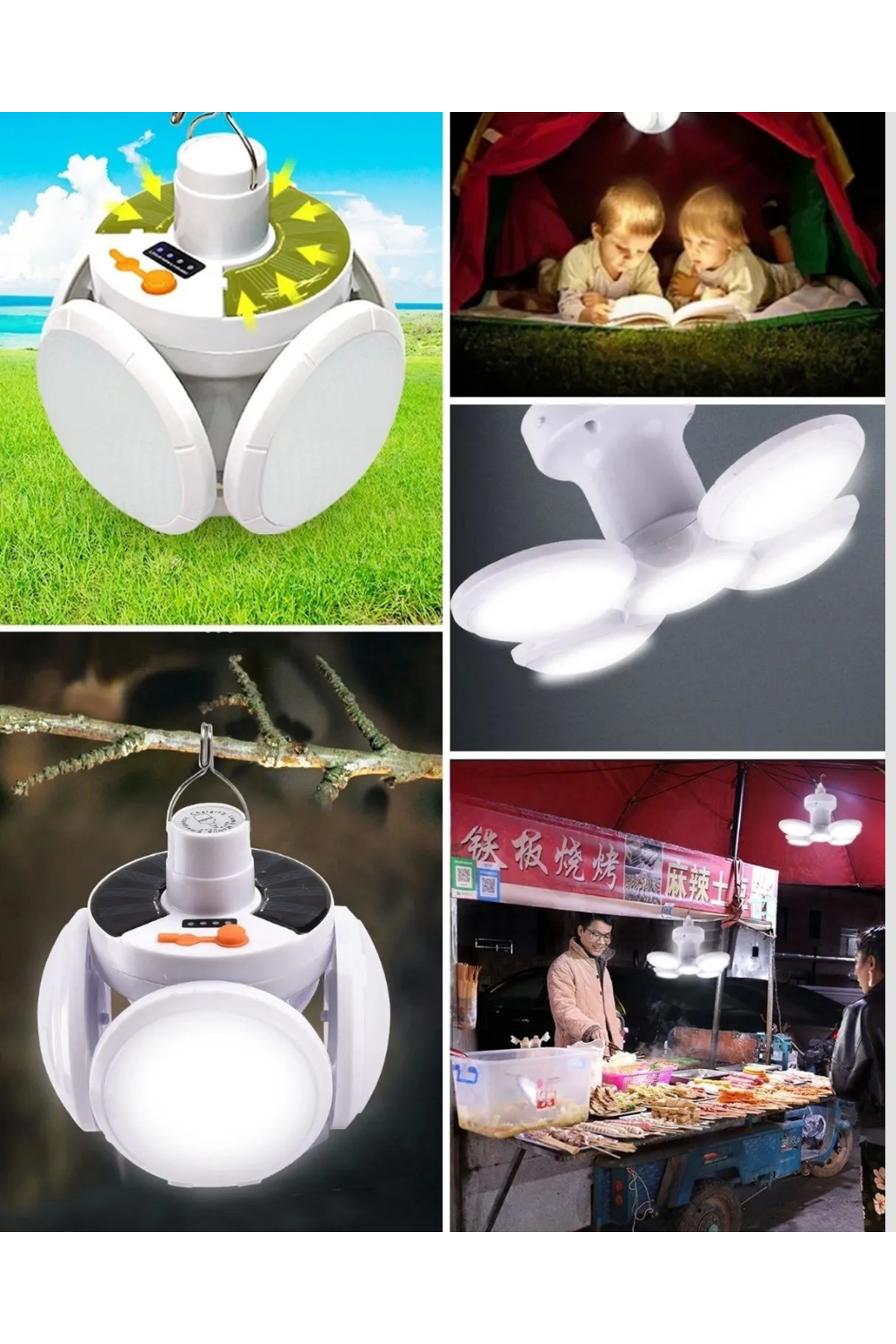 Pratik Katlanabilir Solar LED Aydınlatma Lambası