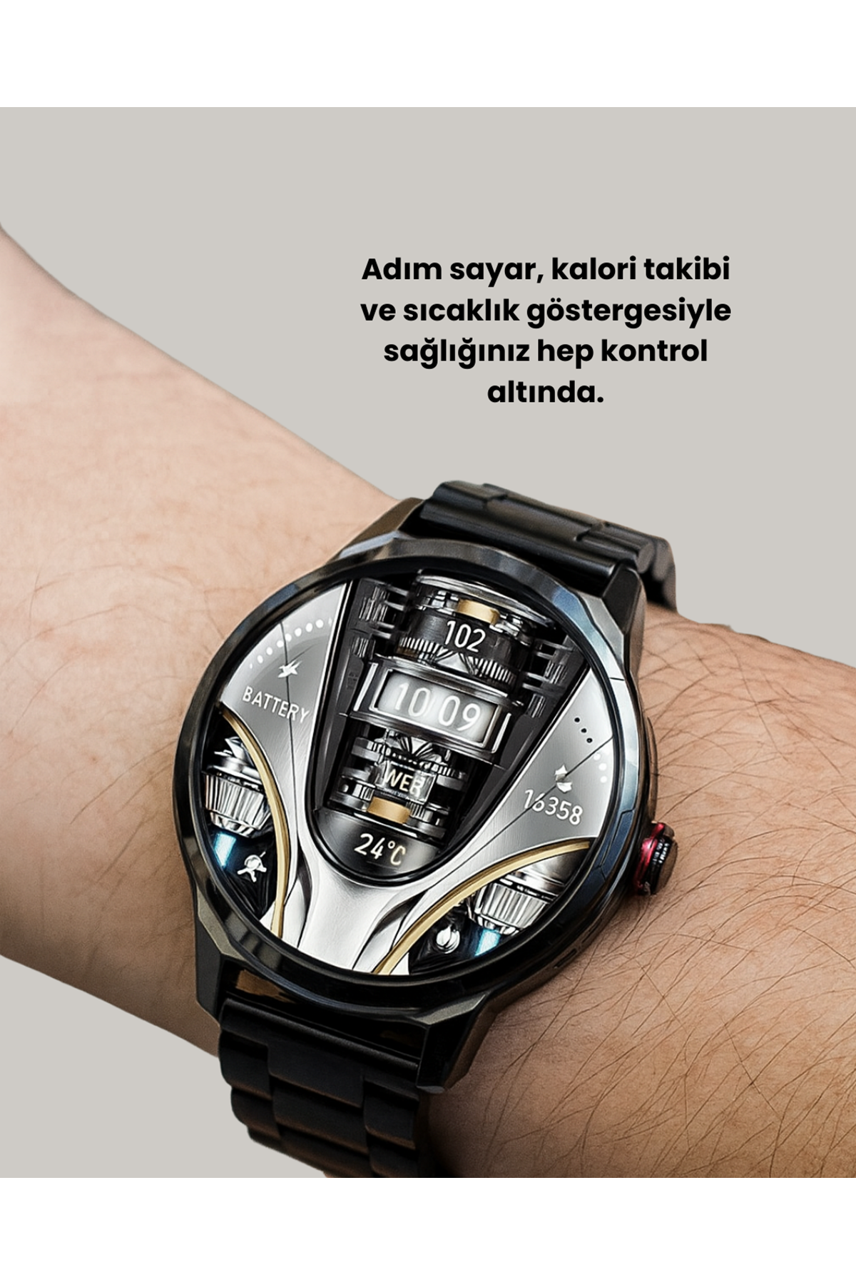 SW80 Akıllı Saat 1.93″ Ultra HD Ekran 700 mAh Batarya 3 Kordon