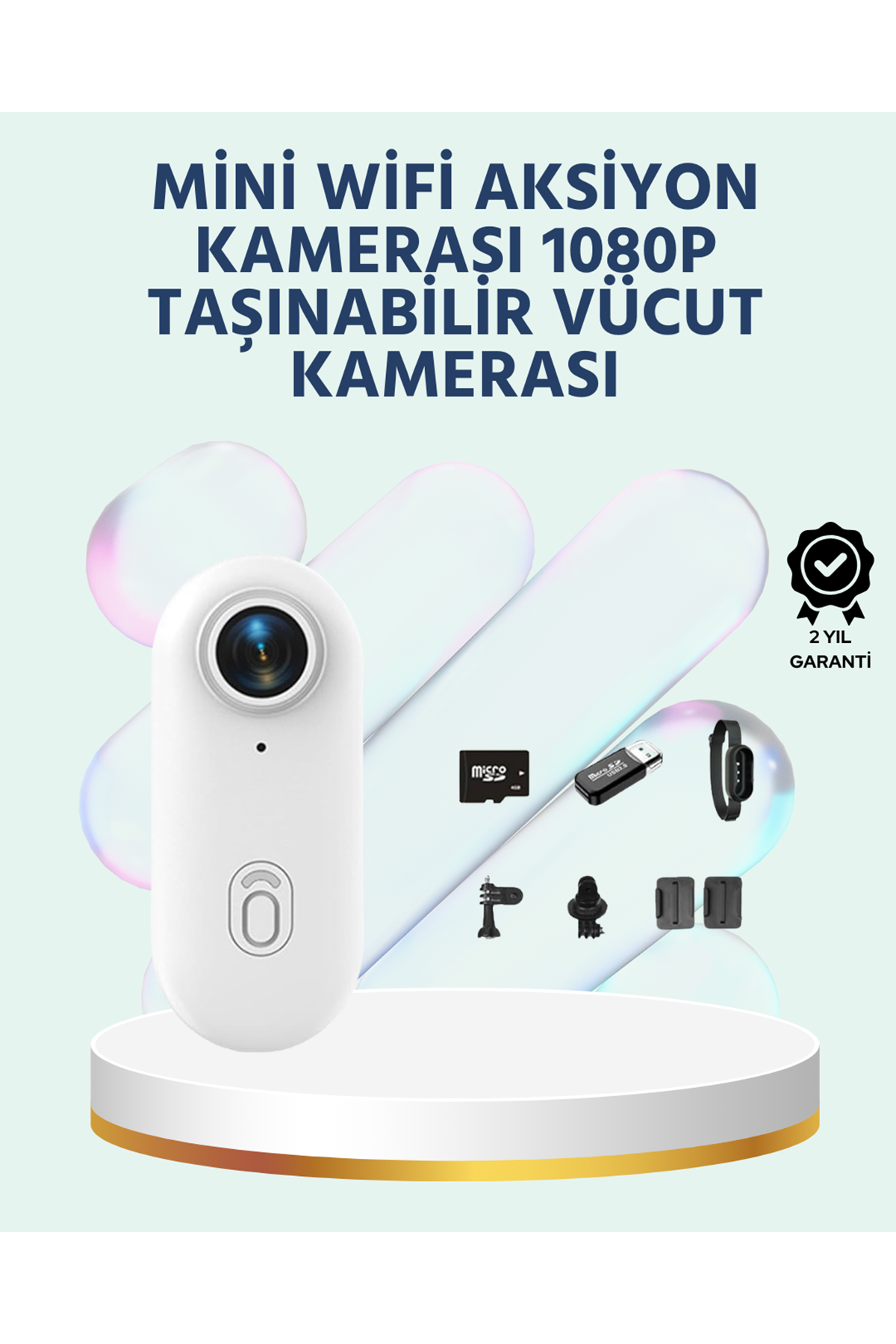 Geniş Açı Lensli WiFi Spor ve Vlog Kamerası