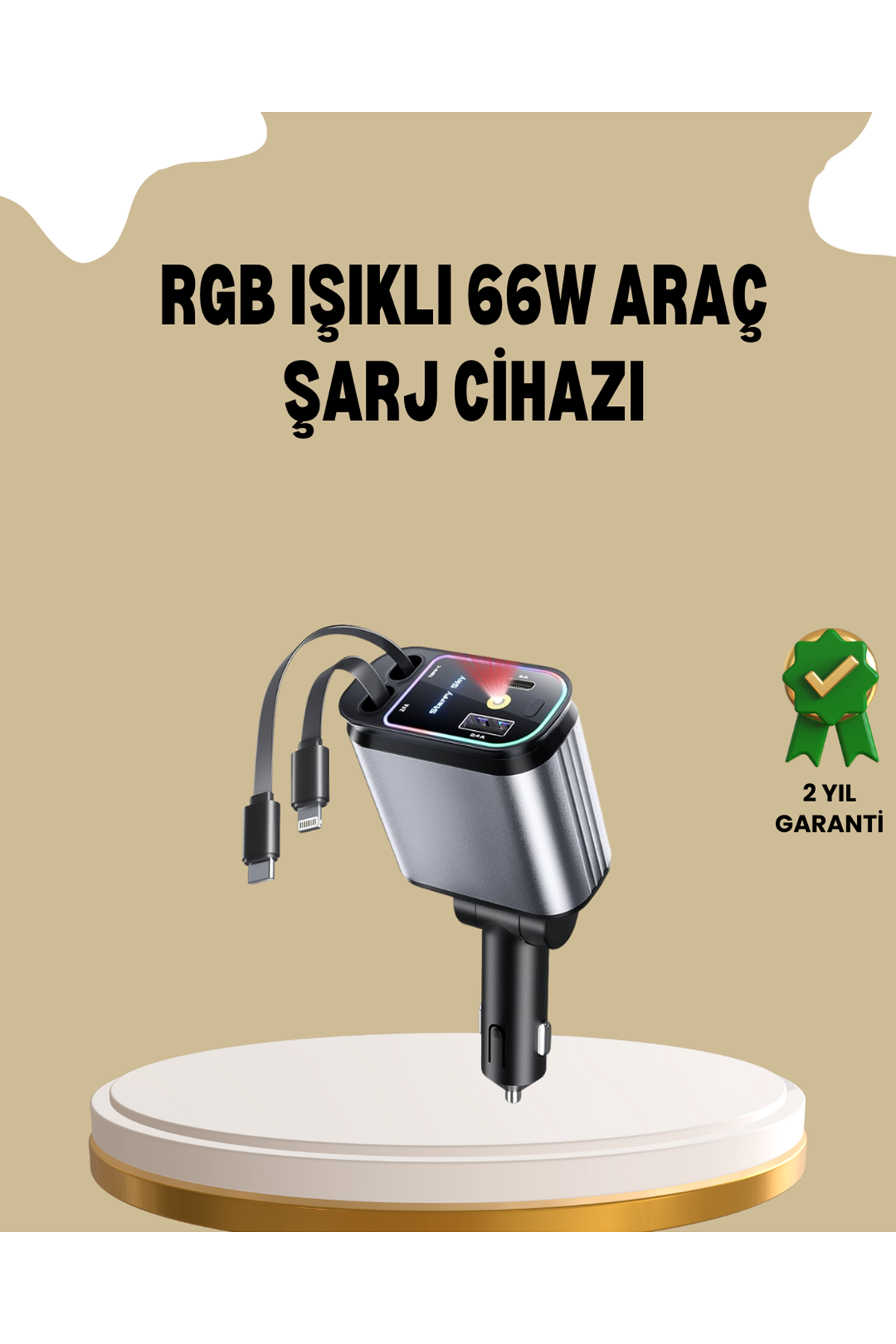 Renault, Peugeot, Citroen, Fiat Araçlar için Hızlı Şarjlı Araç Çakmaklık Adaptörü