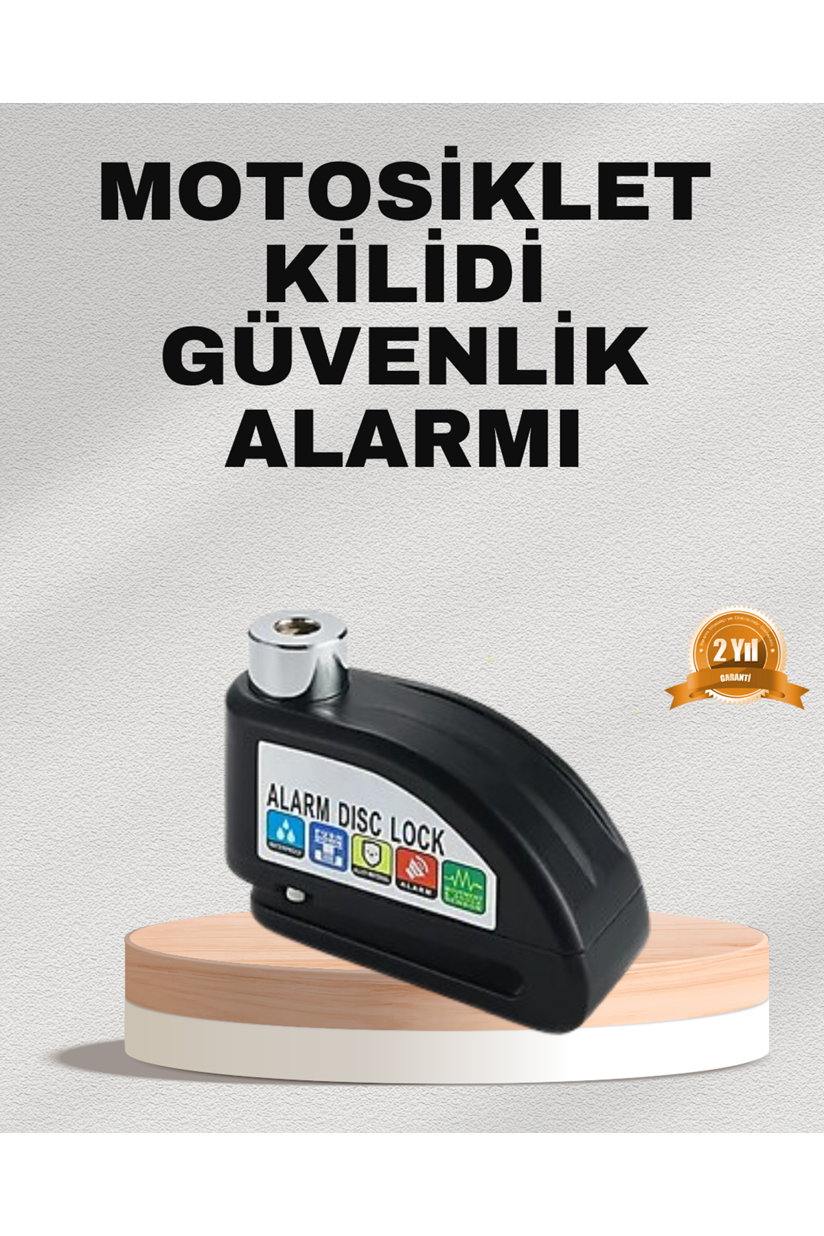 Ekonomik Alarm Disk Kilidi Motosiklet Scooter Bisiklet Güvenlik