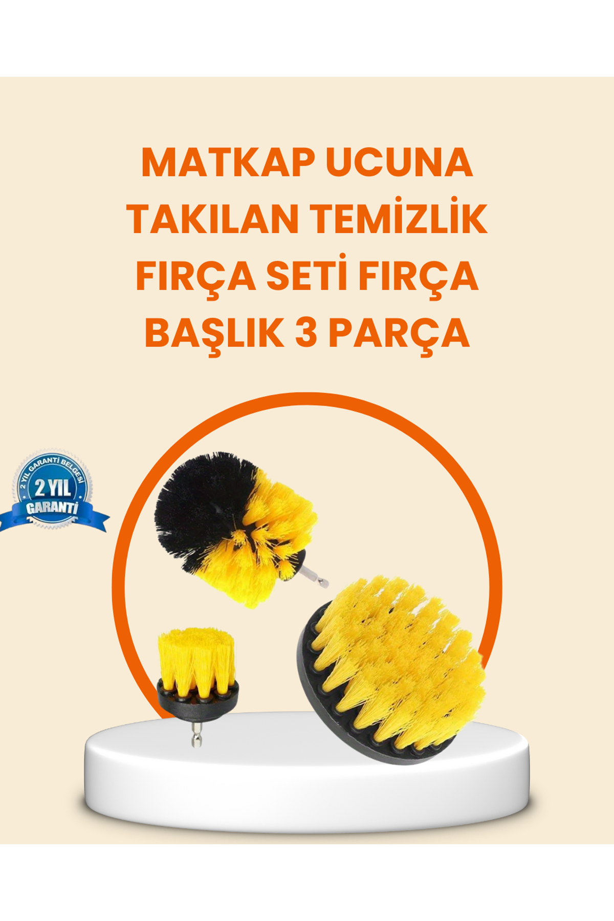 Matkap Ucu Fırça Seti Halı Fayans Zemin Temizliği
