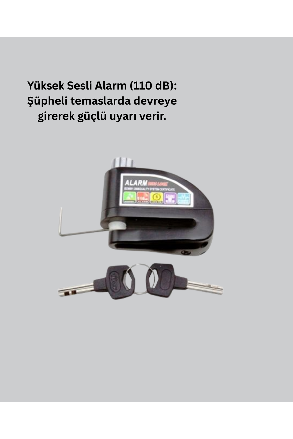 Alarm Disk Fren Kilidi Paslanmaz Çelik Motosiklet Scooter Bisiklet