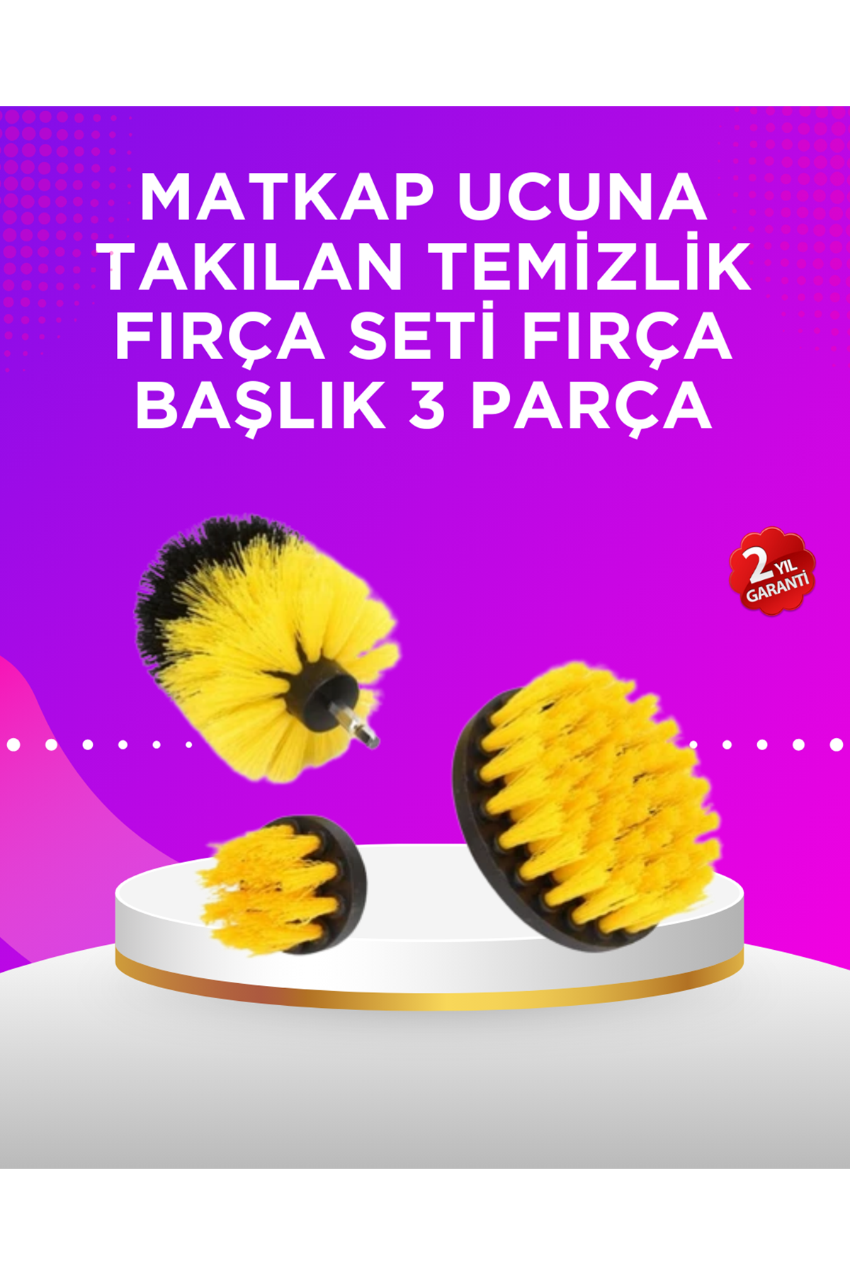 Matkap Ucu Temizlik Fırçası Seti Banyo Fayans Zemin İçin