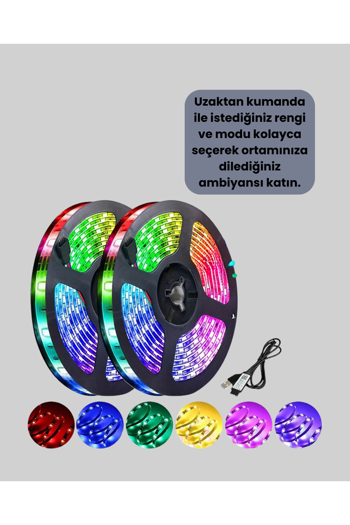 Dekoratif Kumandalı Şerit LED 5 Metre