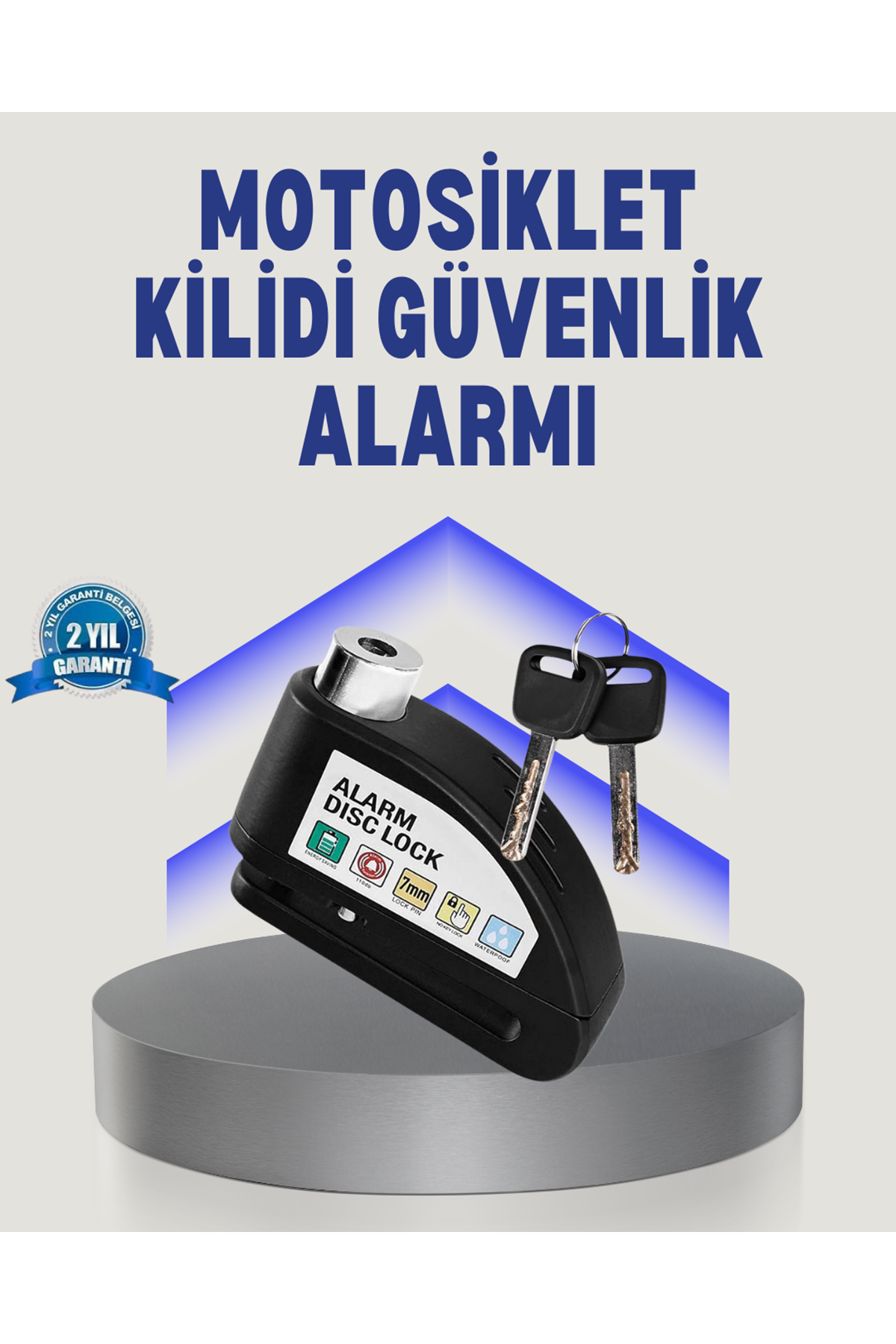 Disk Fren Kilidi Alarmlı Anti Hırsızlık Motosiklet Scooter Bisiklet