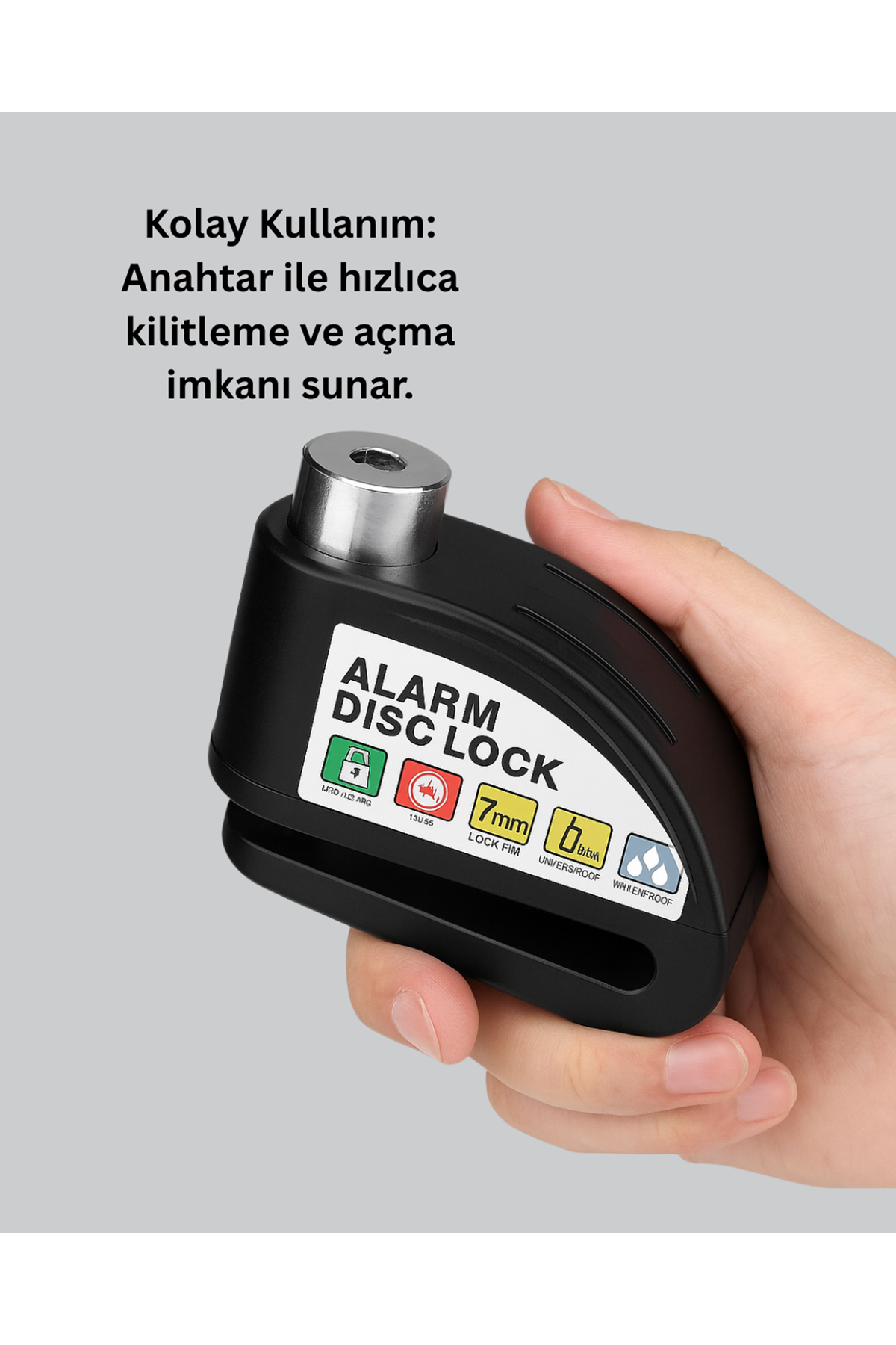 Disk Fren Kilidi Alarmlı Anti Hırsızlık Motosiklet Scooter Bisiklet