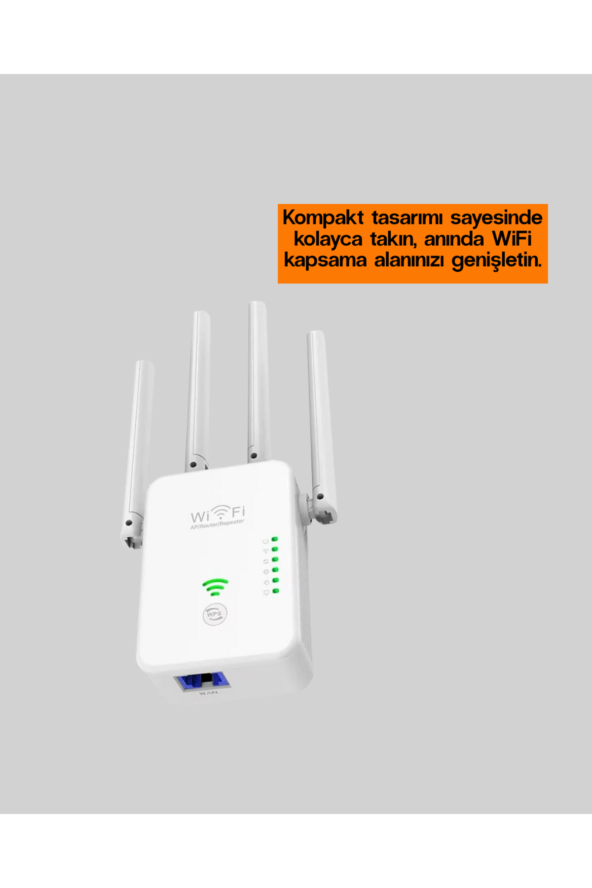 WPS Destekli 2.4GHz + 5GHz WiFi Sinyal Güçlendirici