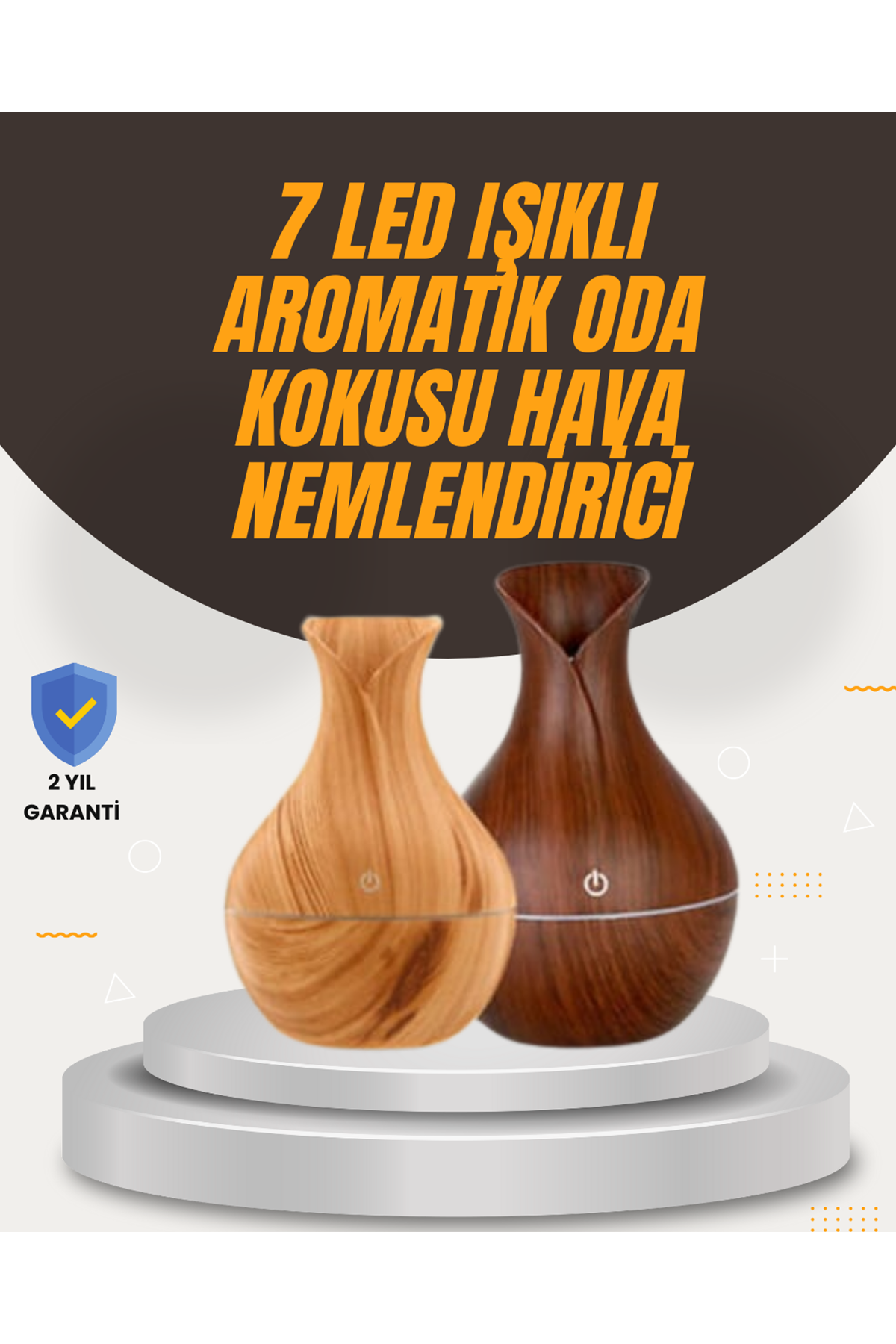 Aromaterapi Özellikli Ultrasonik Taşınabilir Oda ve Ofis Nemlendirici