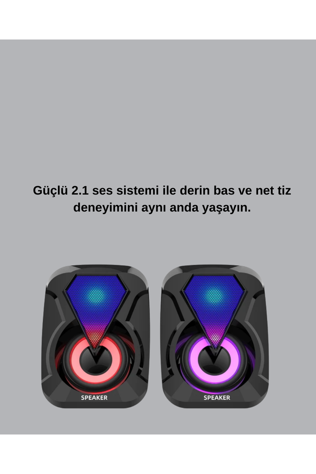 Renkli LED Işıklı Hoparlör