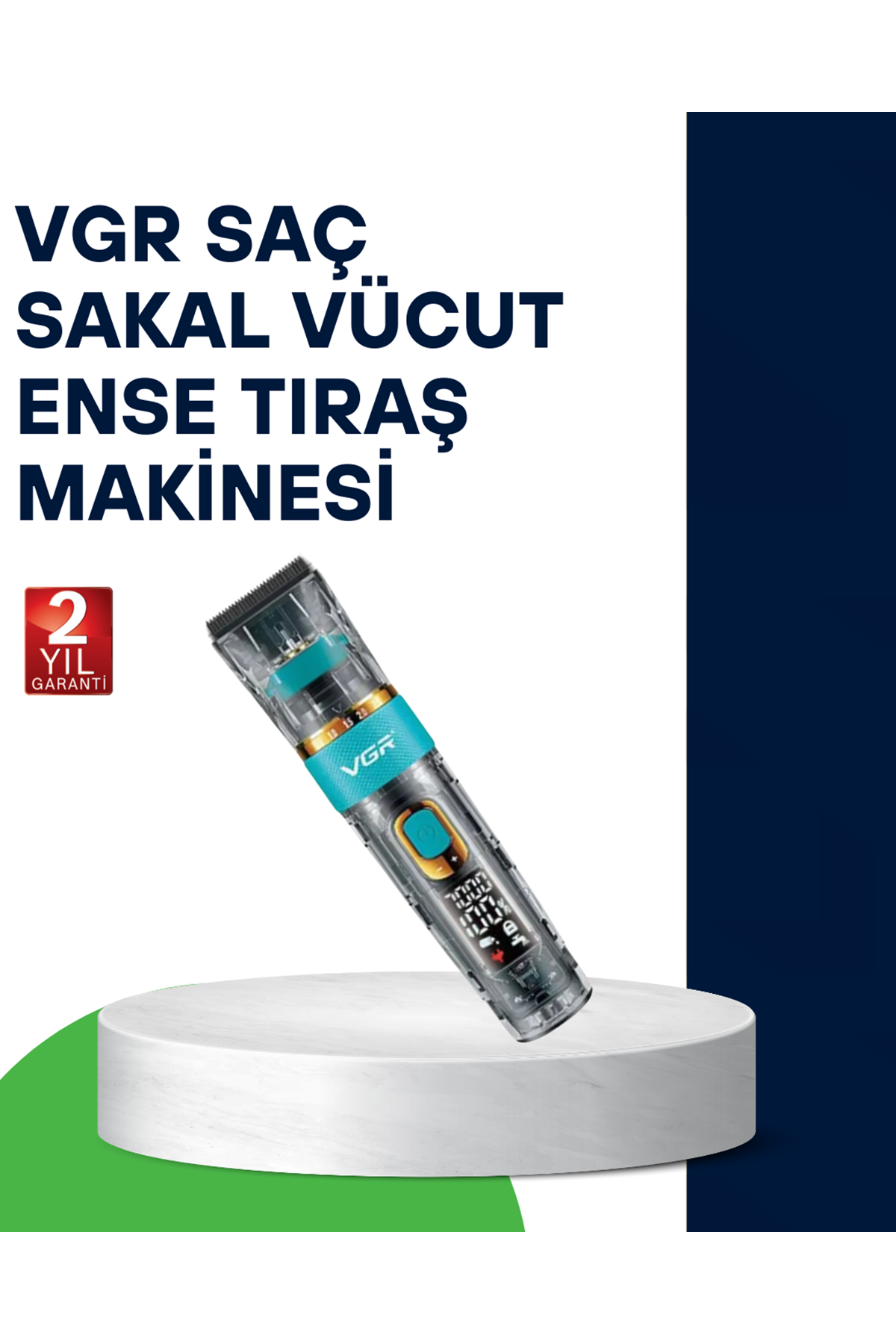 VGR V-695 Profesyonel Saç ve Sakal Kesme Makinesi Şarjlı ve Kablolu Kullanım