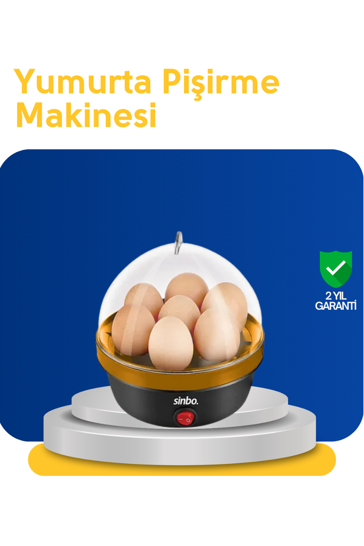 Otomatik Kapanma Özellikli Yumurta Pişirme Makinesi 7 Kapasiteli