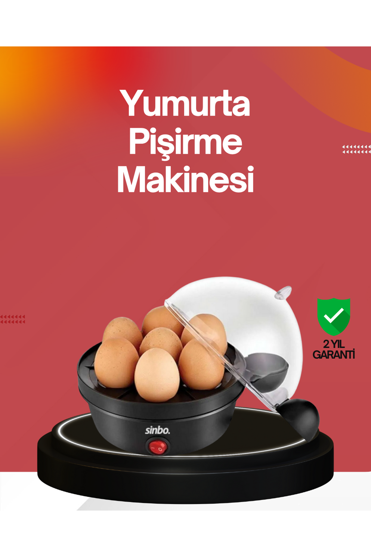 7 Yumurtalık Buharlı Yumurta Pişirme Cihazı Otomatik Kapanma Özellikli