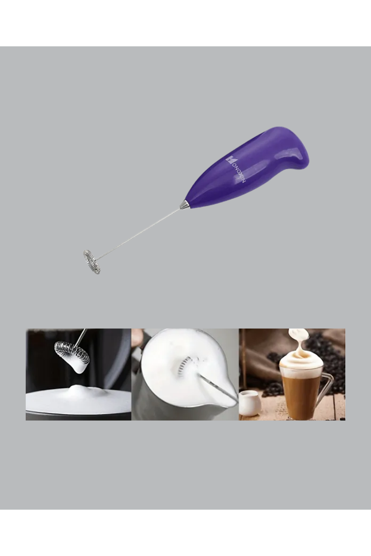 Mini Pilli Portatif Karıştırıcı – Cappuccino, Latte, Frappe ve Kahve Köpürtücü