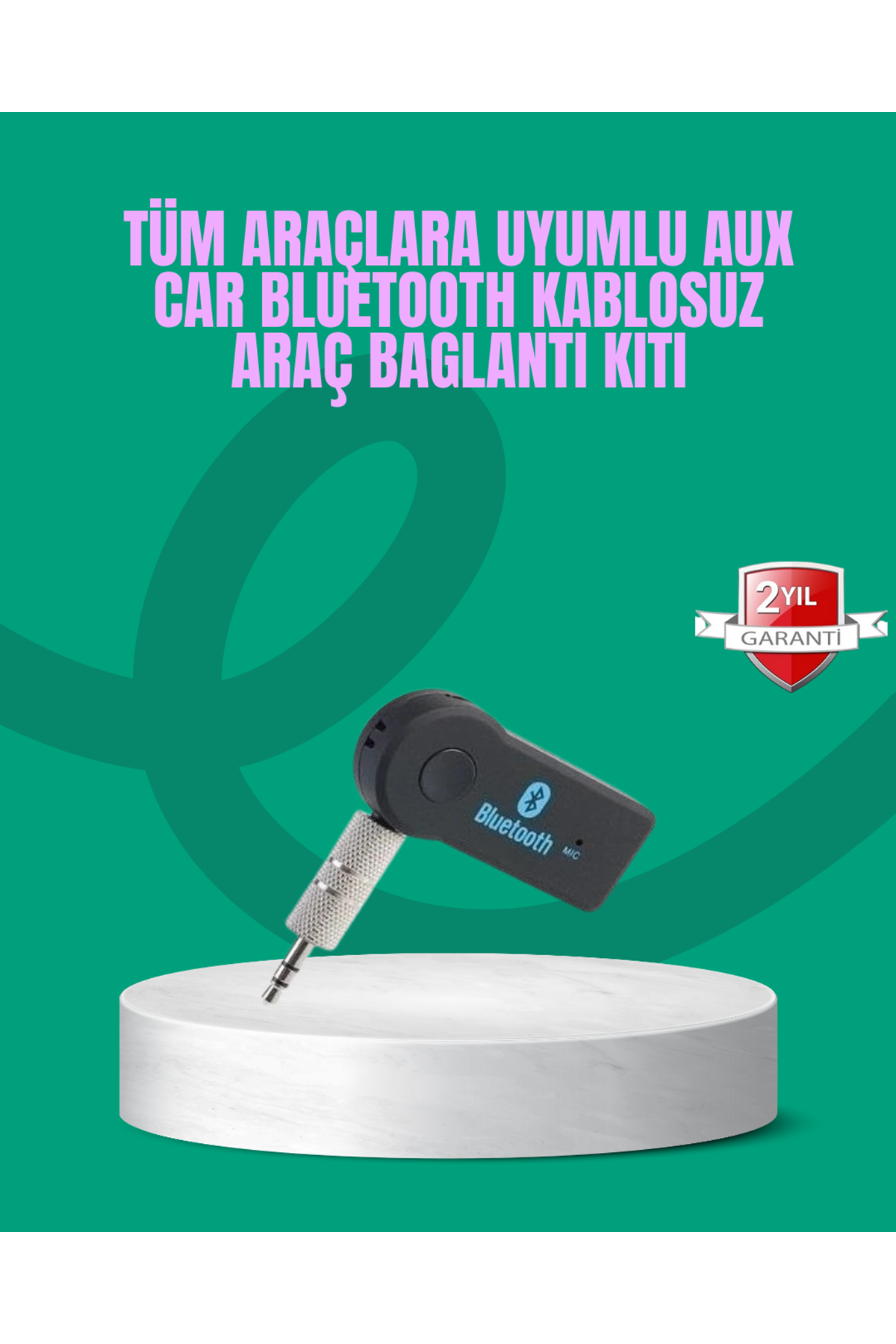 Taşınabilir Bluetooth AUX Araç Müzik ve Konuşma Kiti