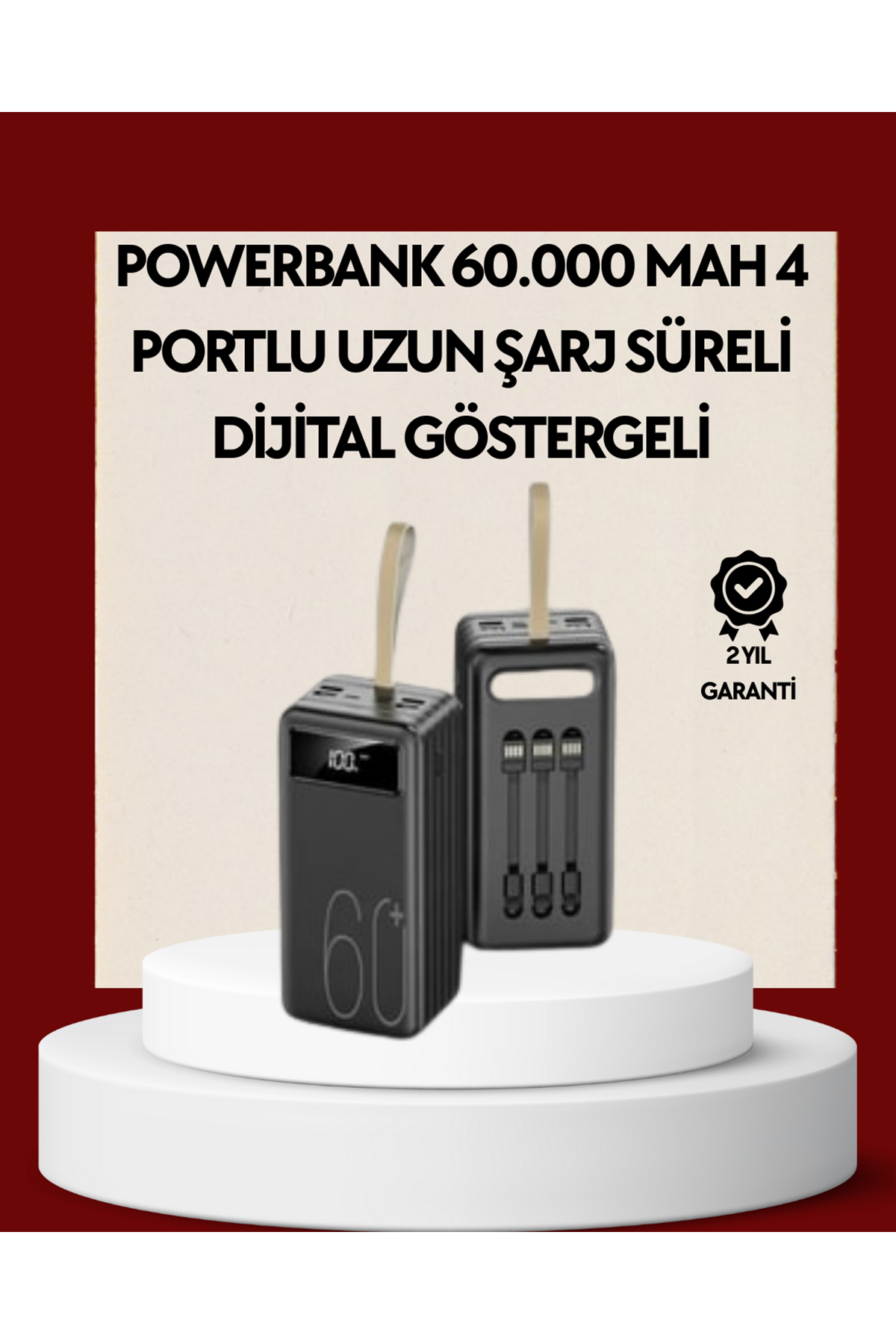 4 Çıkışlı Hızlı Şarj Destekli Powerbank