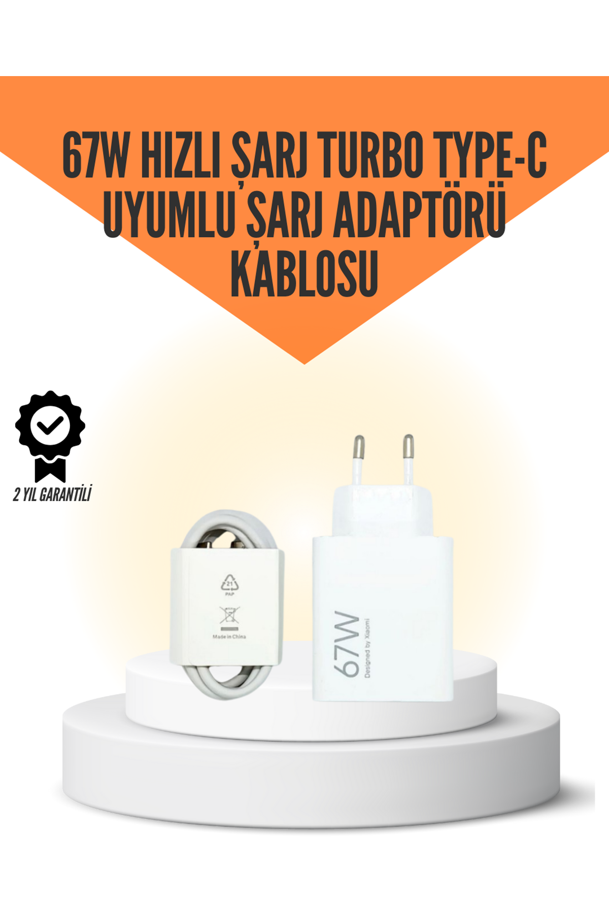 67W Hızlı Şarj Cihazı Yüksek Isı Dayanımlı Type-C Set