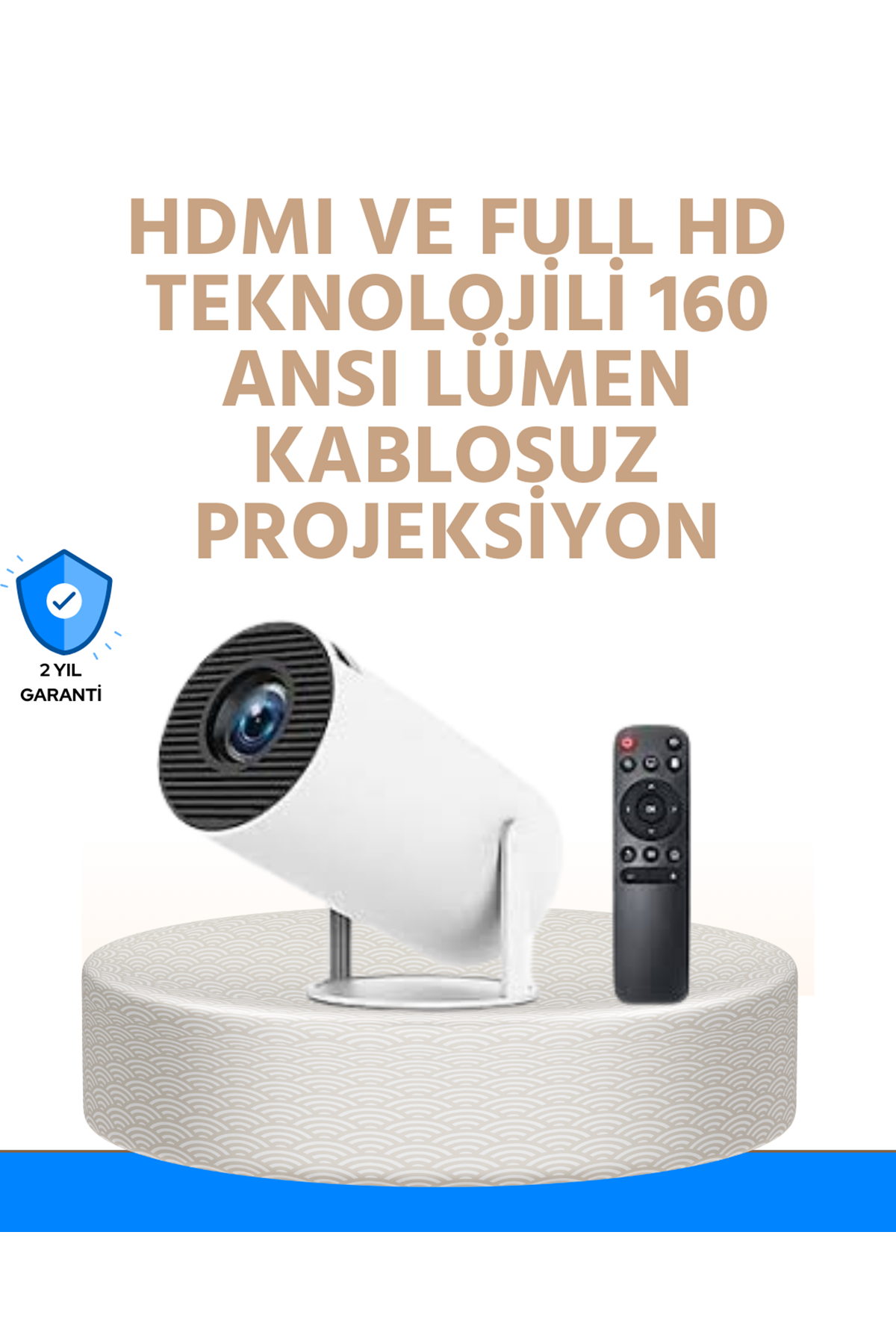 Kablosuz ve Kablolu Bağlantı Seçenekli Ev Tipi Projeksiyon