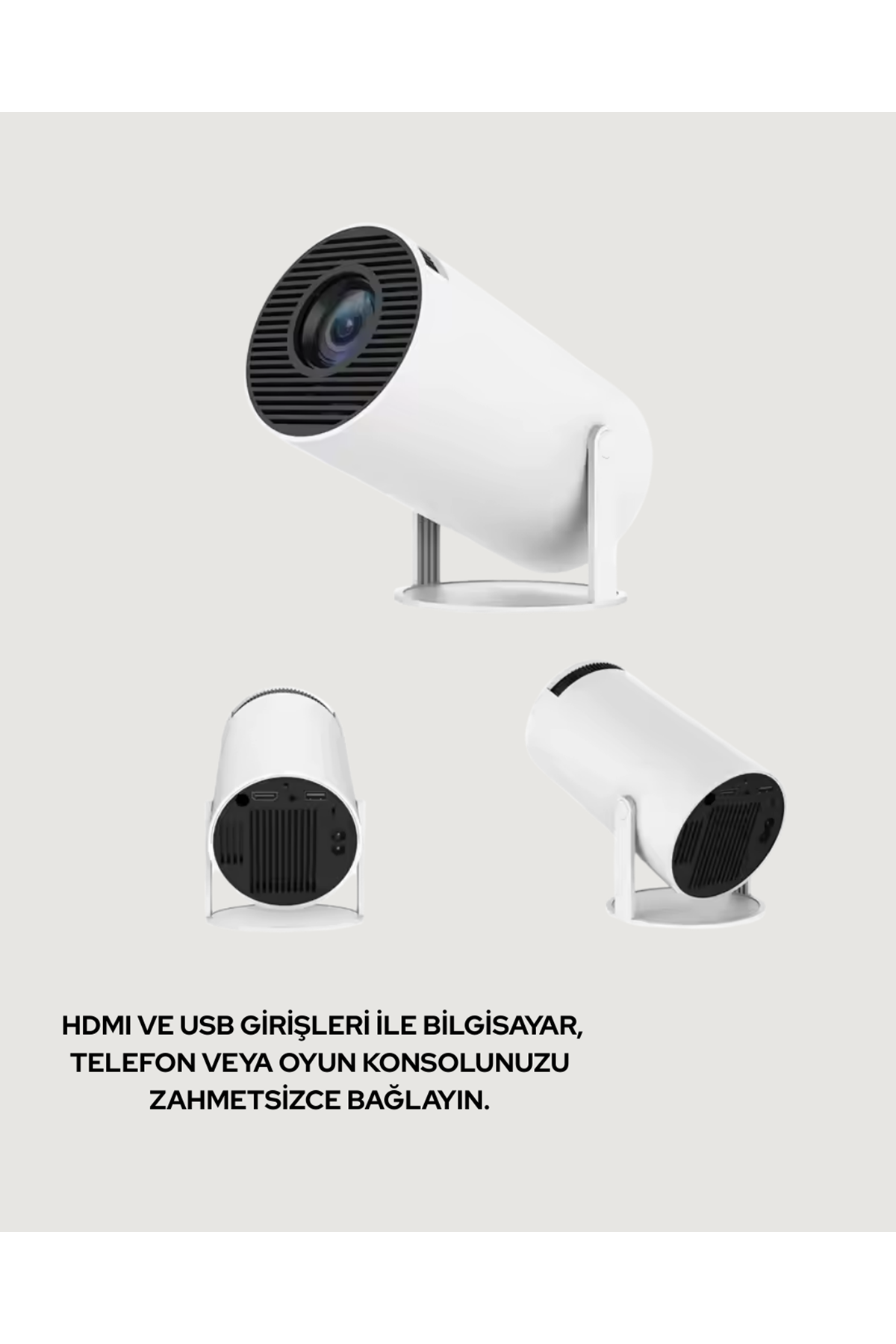Kablosuz ve Kablolu Bağlantı Seçenekli Ev Tipi Projeksiyon