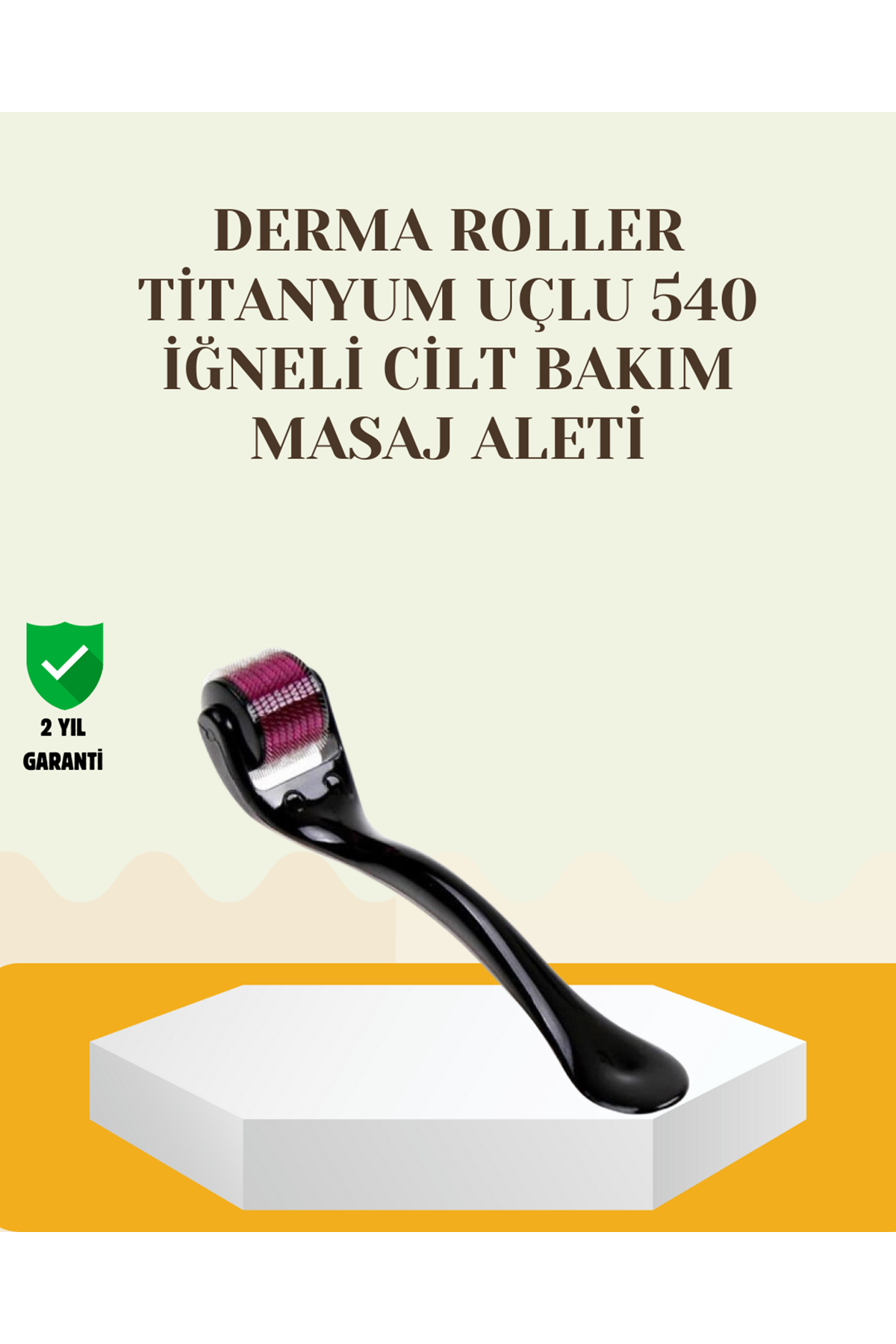 Titanyum Dermaroller 540 İğne Cilt Onarım ve Kolajen Üretim Desteği