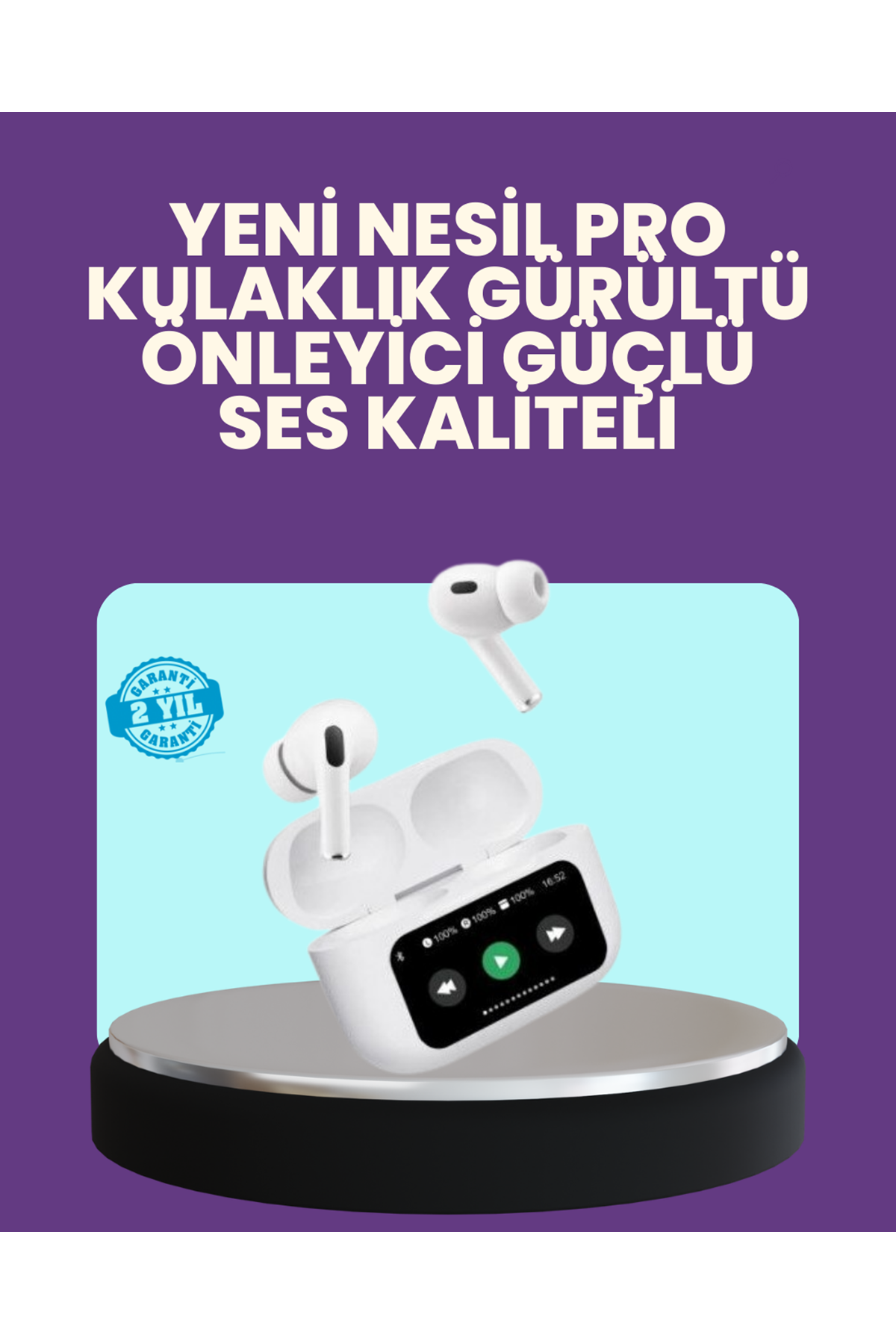 Tüm Telefonlarla Uyumlu ANC Özellikli Dokunmatik Bluetooth Kulaklık