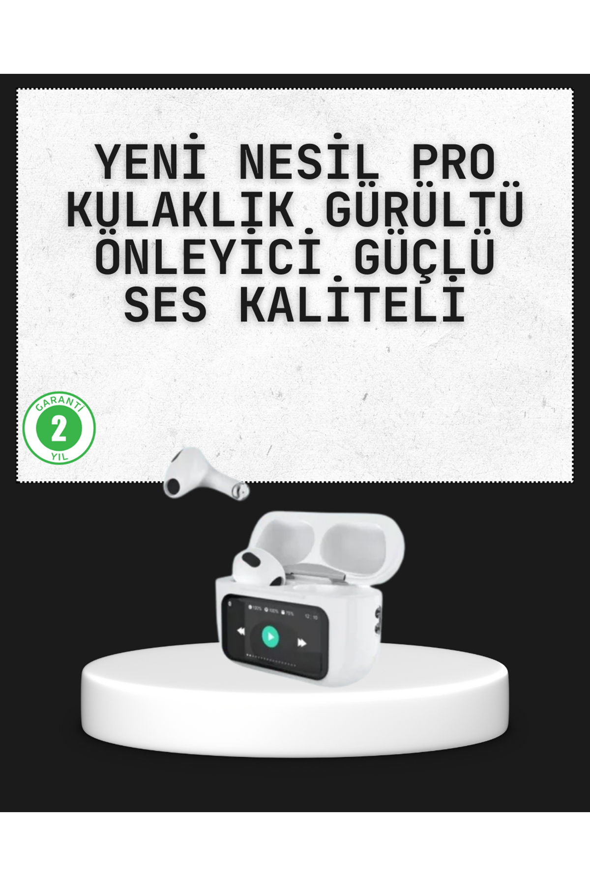 Akıllı Sensörlü Su Geçirmez Bluetooth Kulaklık Güçlü Batarya ve Bass