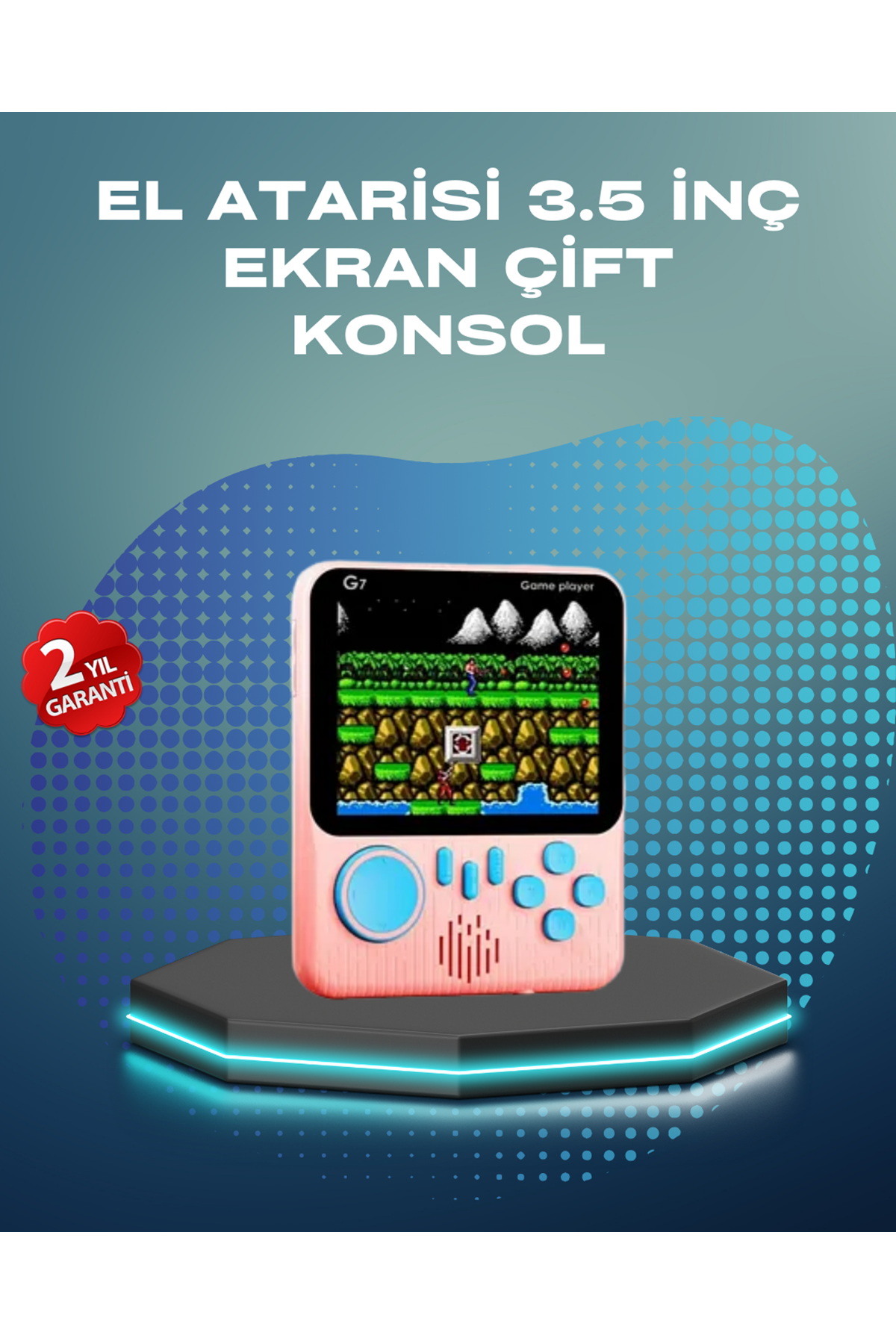 3.5 İnç LCD Ekranlı 666 Oyunlu Taşınabilir Retro Oyun Konsolu