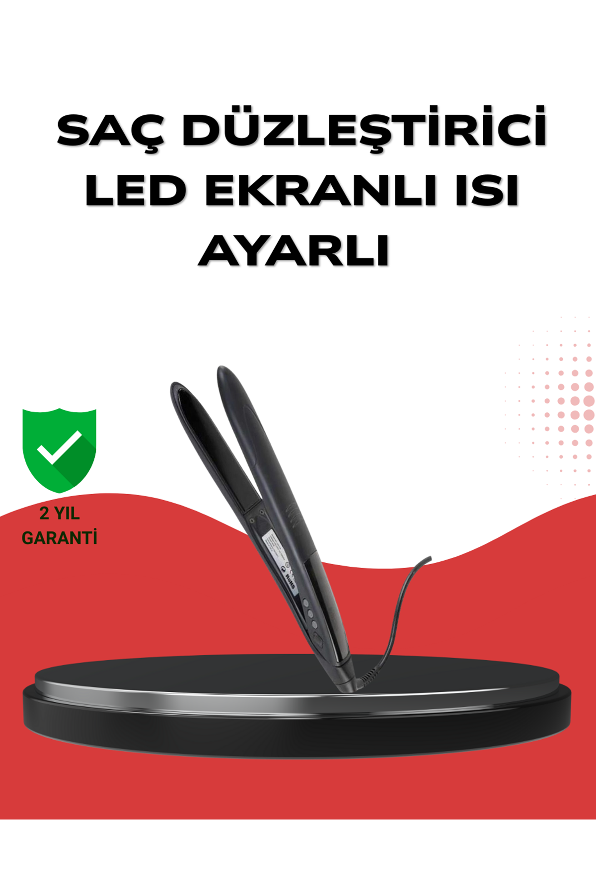 A Kalite Orijinal 2025 Isı Ayarlı Titanyum Seramik Plakalı Profesyonel Saç Düzleştirici