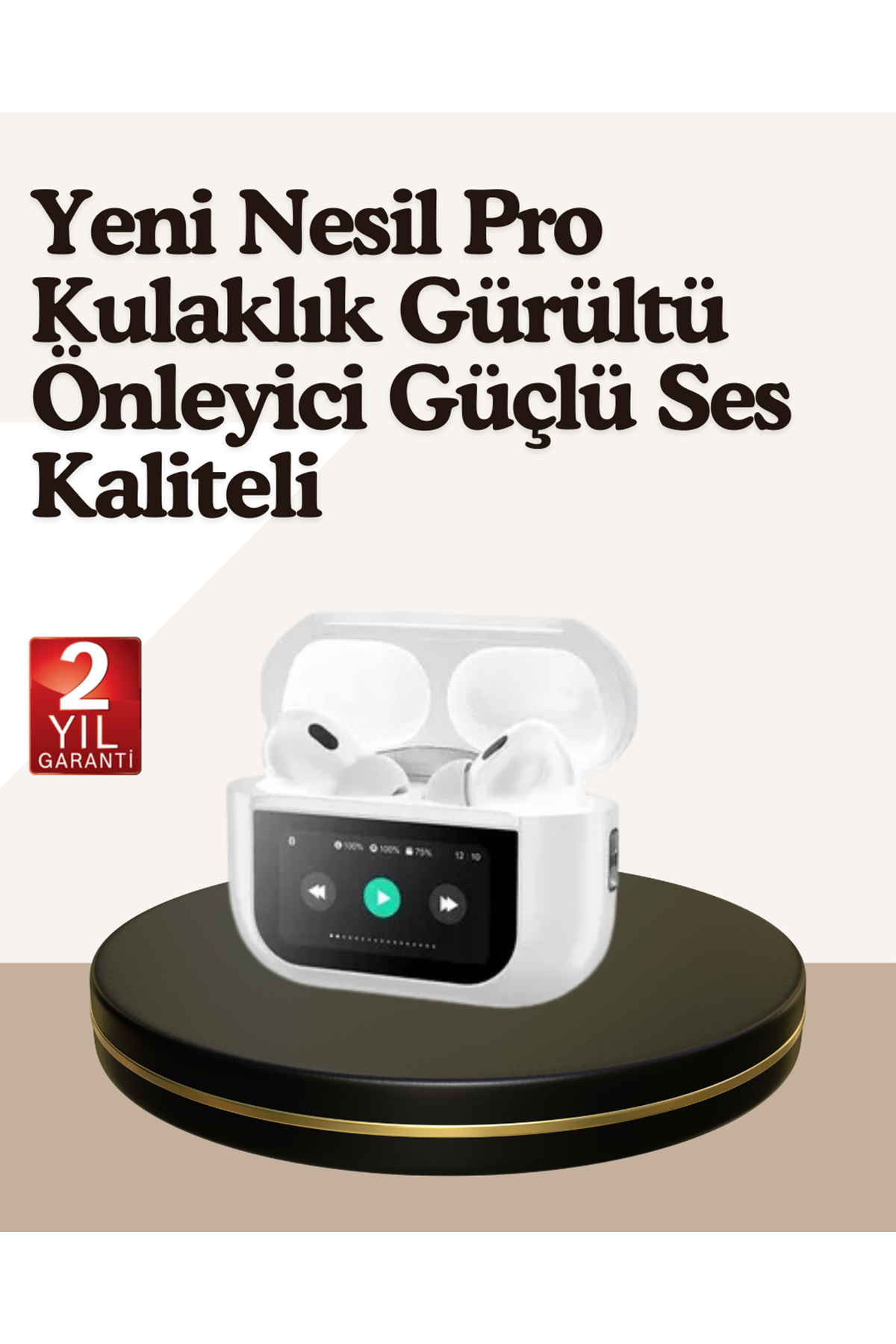 Dokunmatik Kontrollü Gürültü Önleyici Bluetooth Kulaklık Şarj Göstergeli