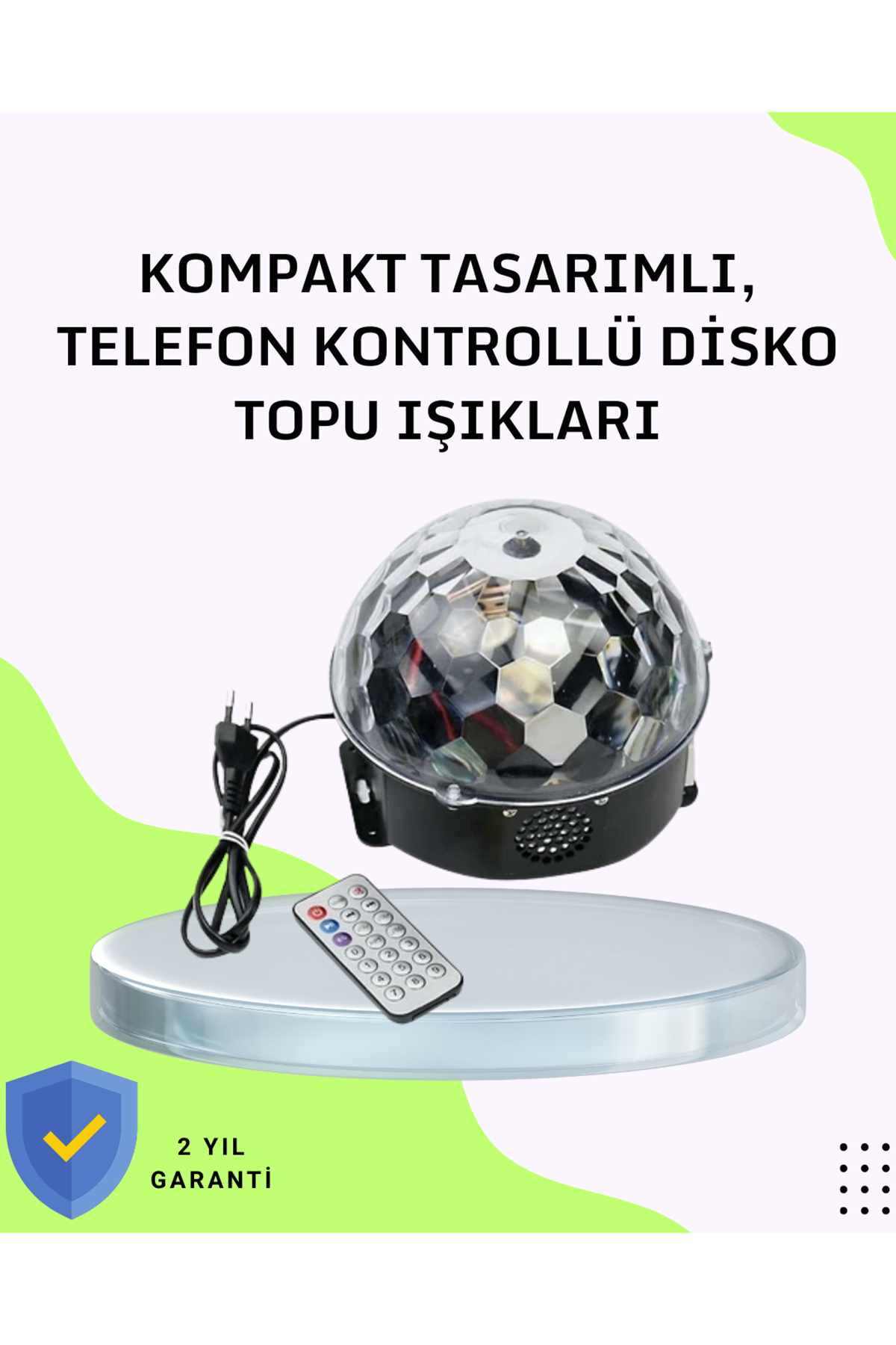 Ev ve Parti İçin Masaüstü Bluetooth Disko Topu Işık Gösterisi