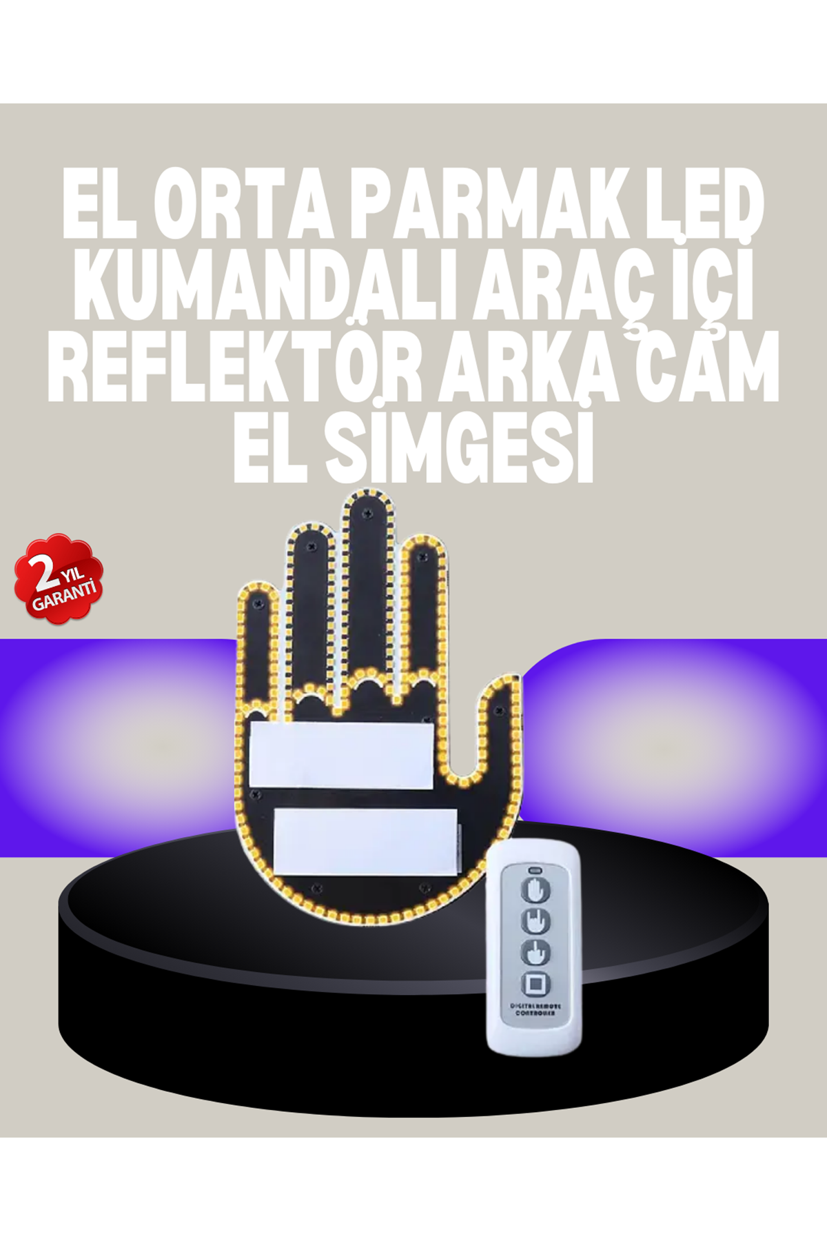 A Kalite Uzaktan Kumandalı LED Park Uyarı Işığı El Figürlü Model