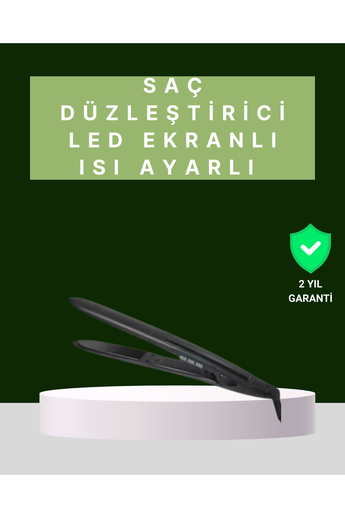 2025 Isı Ayarlı Titanyum Kaplama Seramik Plakalı Saç Düzleştirici Dijital Ekranlı A Kalite